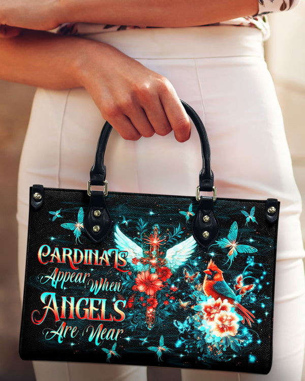 Cardinals Appear When Angels Are Near  Leather Handbag  - Tltw3112243