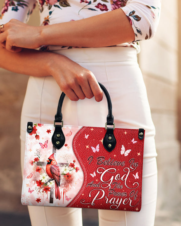 I Believe In God Cardinal Leather Handbag   - Tlpq0210245