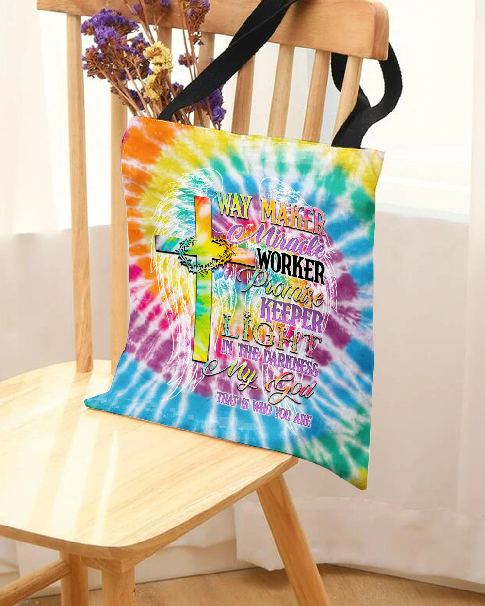 Promise Keeper Light In The Darkness Tie Dye Tote Bag - Tytd2606232