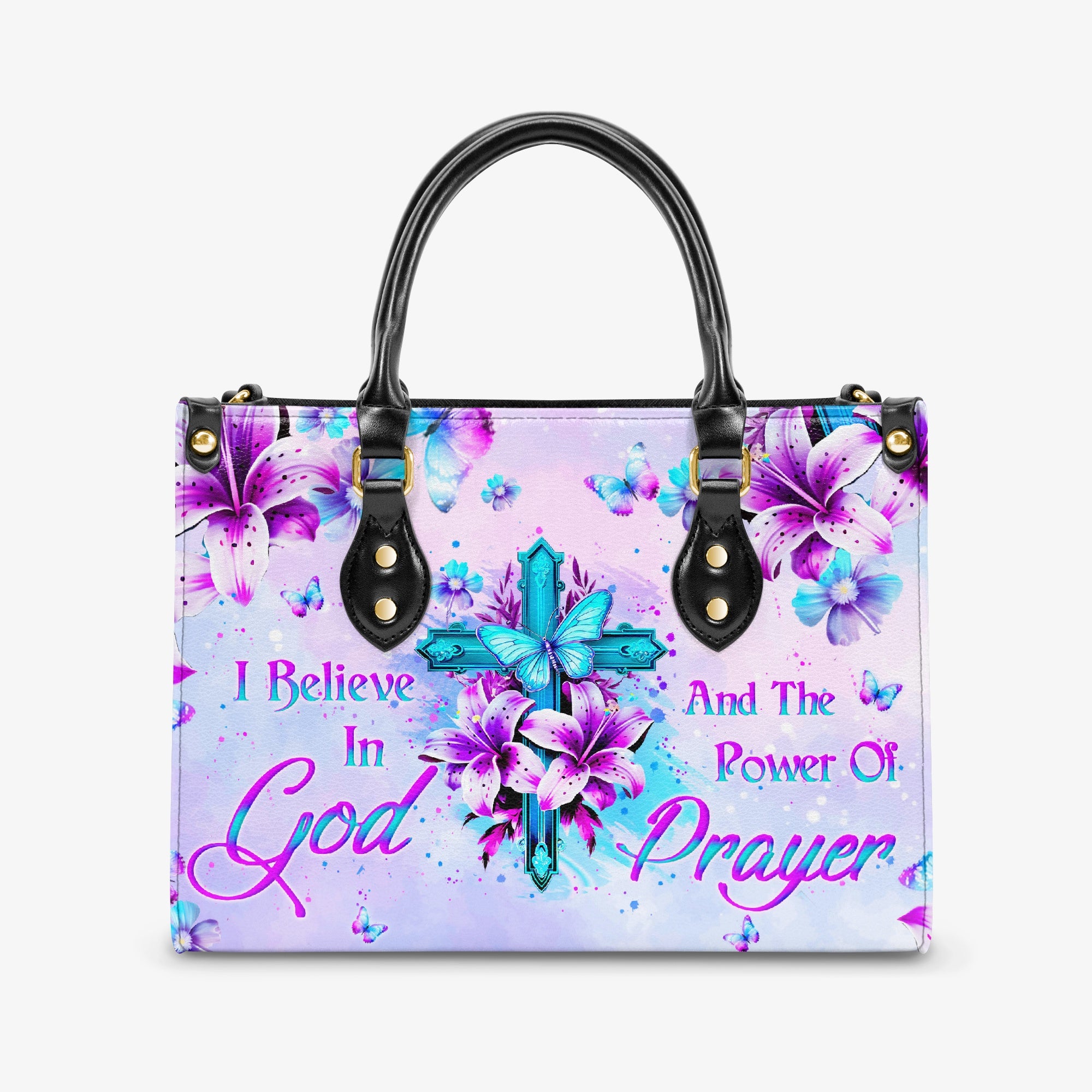 I Believe In God Leather Handbag - Yhln2203241