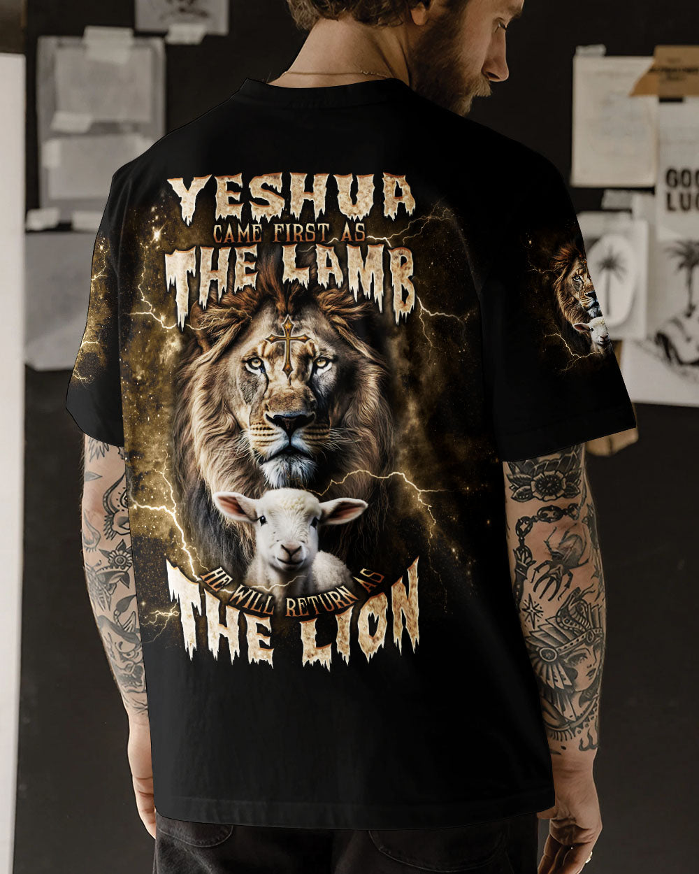 He Will Return As The Lion Lamb Men's All Over Print Shirt - Tlnt2406242