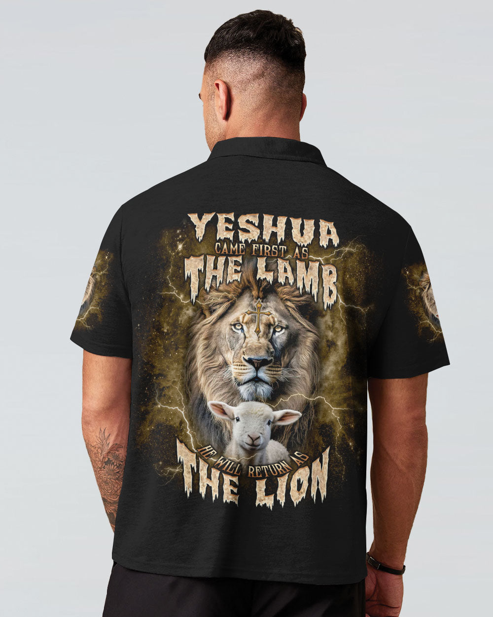 He Will Return As The Lion Lamb Men's All Over Print Shirt - Tlnt2406242