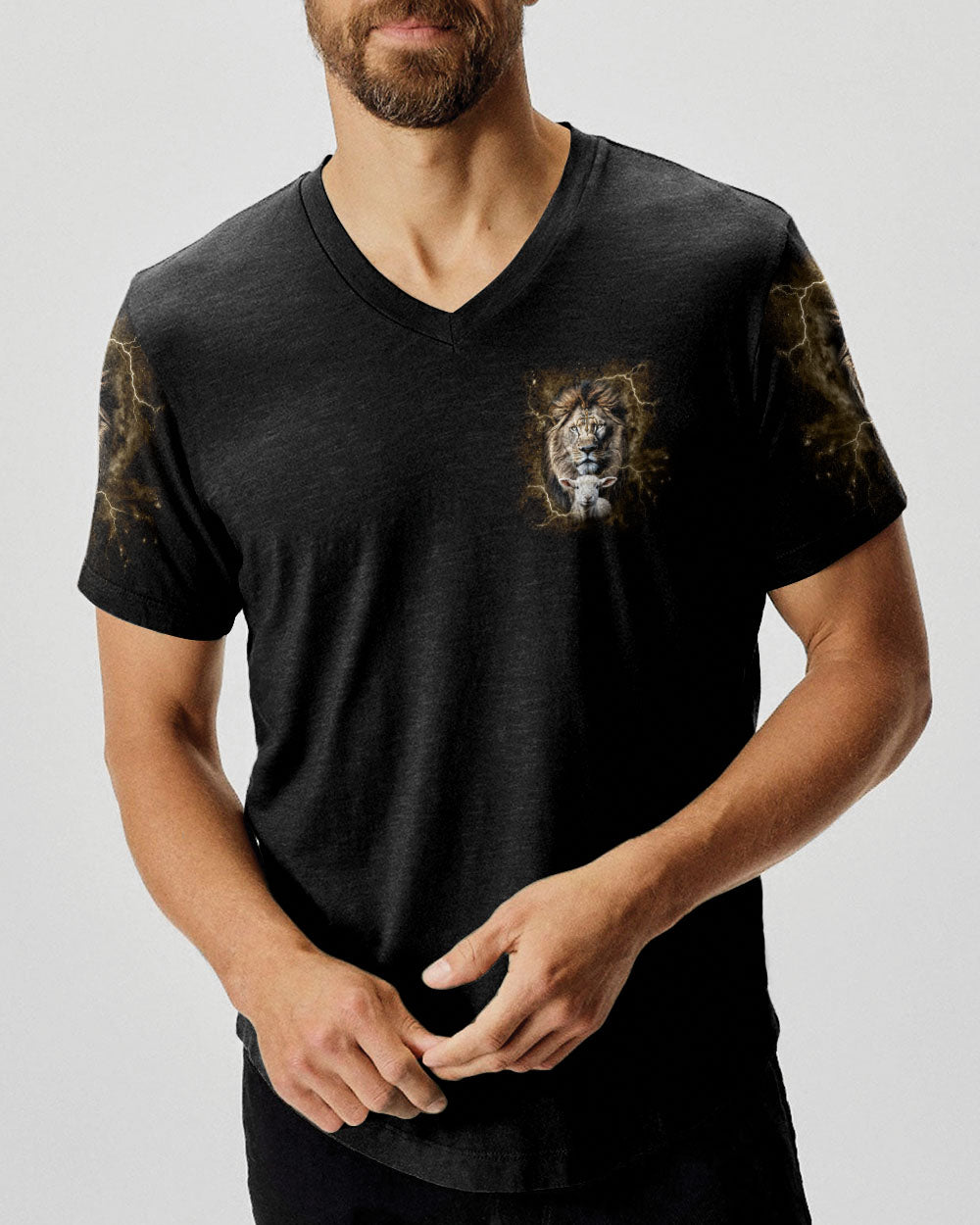 He Will Return As The Lion Lamb Men's All Over Print Shirt - Tlnt2406242