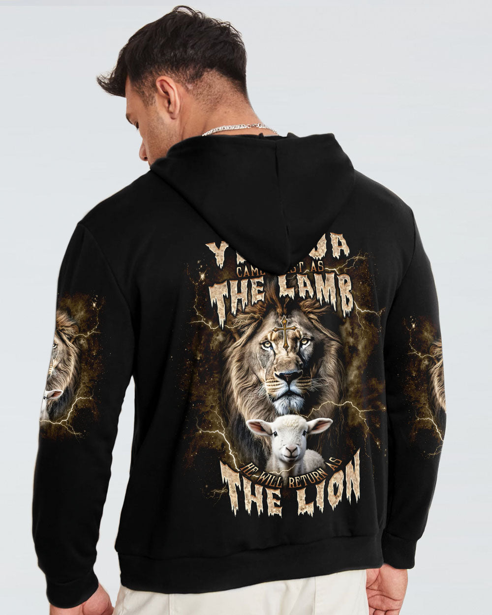 He Will Return As The Lion Lamb Men's All Over Print Shirt - Tlnt2406242