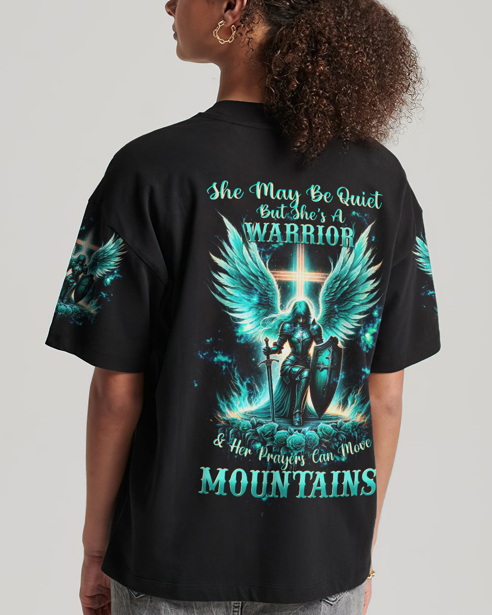 Prayers Can Move Mountains Warrior Wings Wings Women's All Over Print Shirt - Tltw2912234