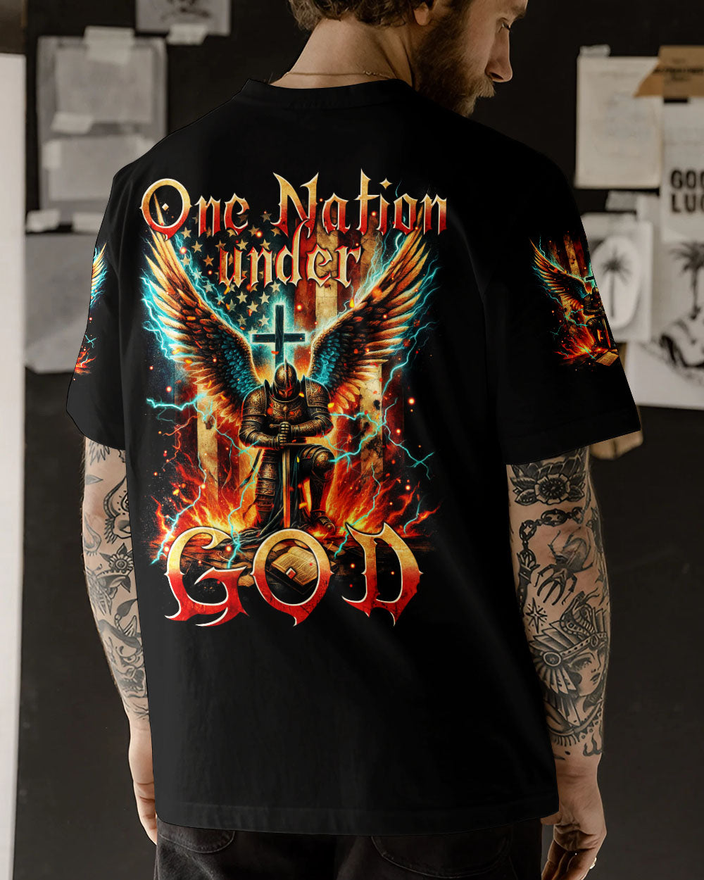 One Nation Under God Men's All Over Print Shirt - Tytm0211234