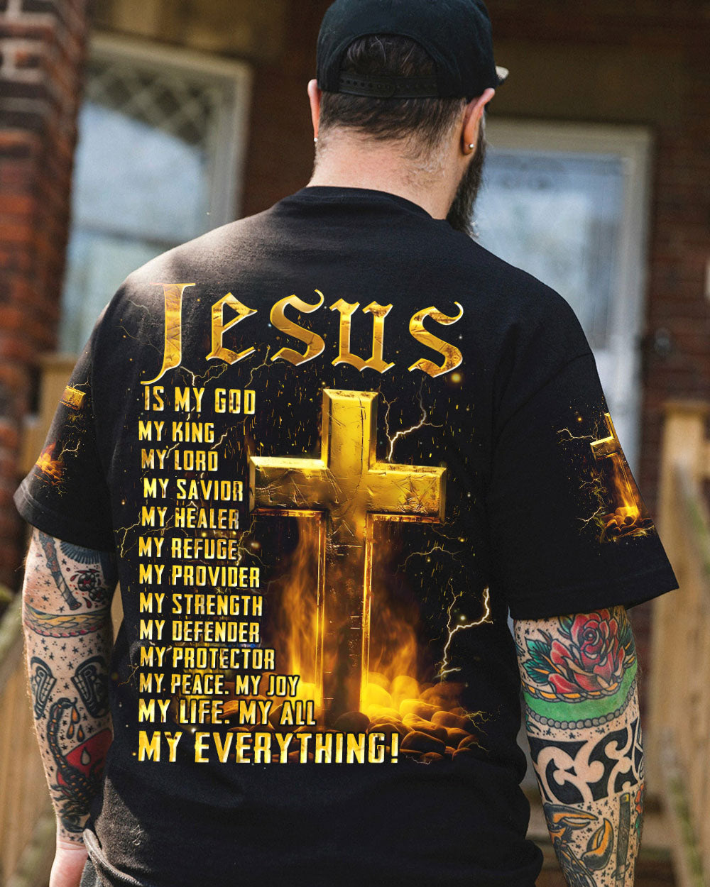 Jesus Is My God Men's All Over Print Shirt - Yhhn1405244