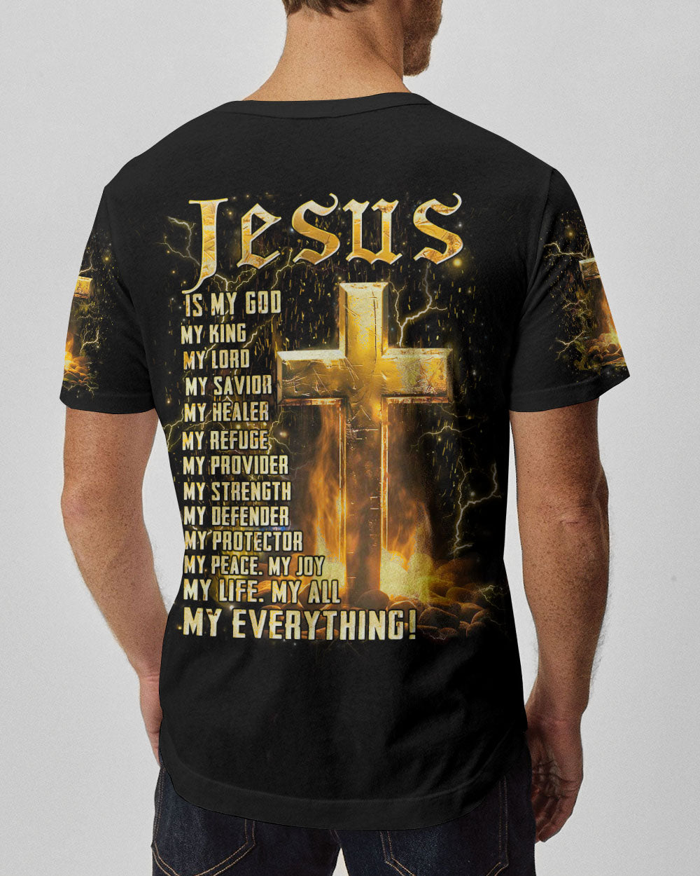 Jesus Is My God Men's All Over Print Shirt - Yhhn1405244