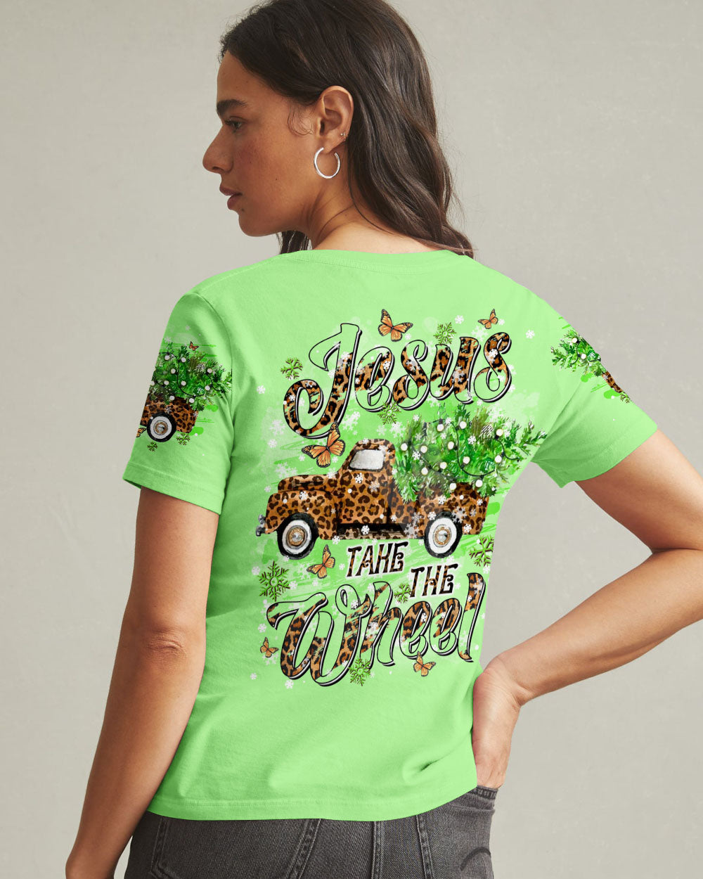 Jesus Take The Wheel Christmas Women's All Over Print Shirt - Tltr1411243