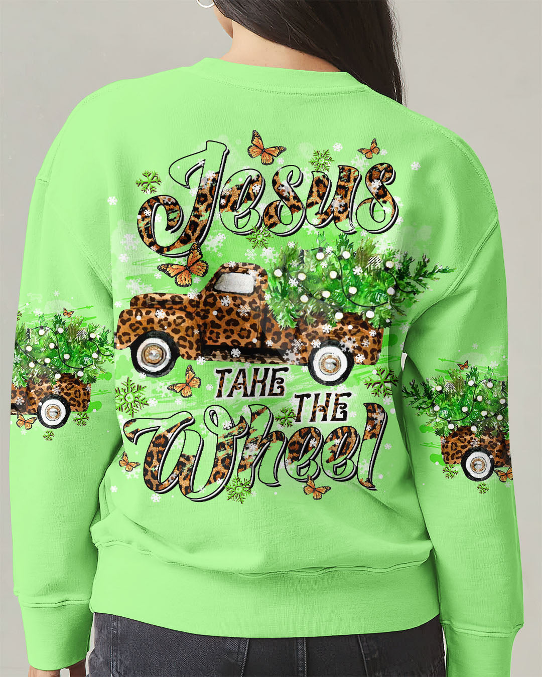 Jesus Take The Wheel Christmas Women's All Over Print Shirt - Tltr1411243