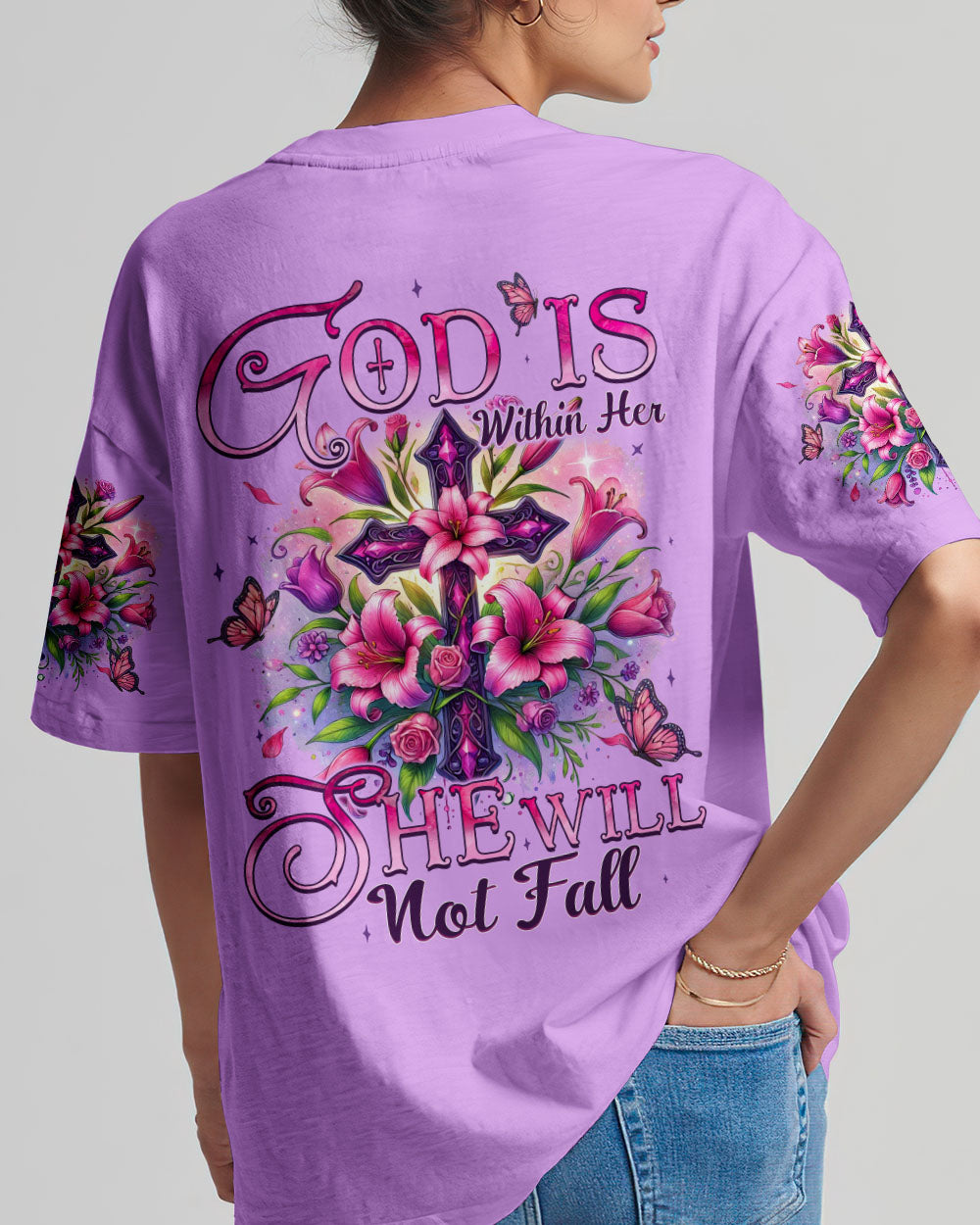 God Is Within Her She Will Not Fall Women's All Over Print Shirt - Tyqy0108242