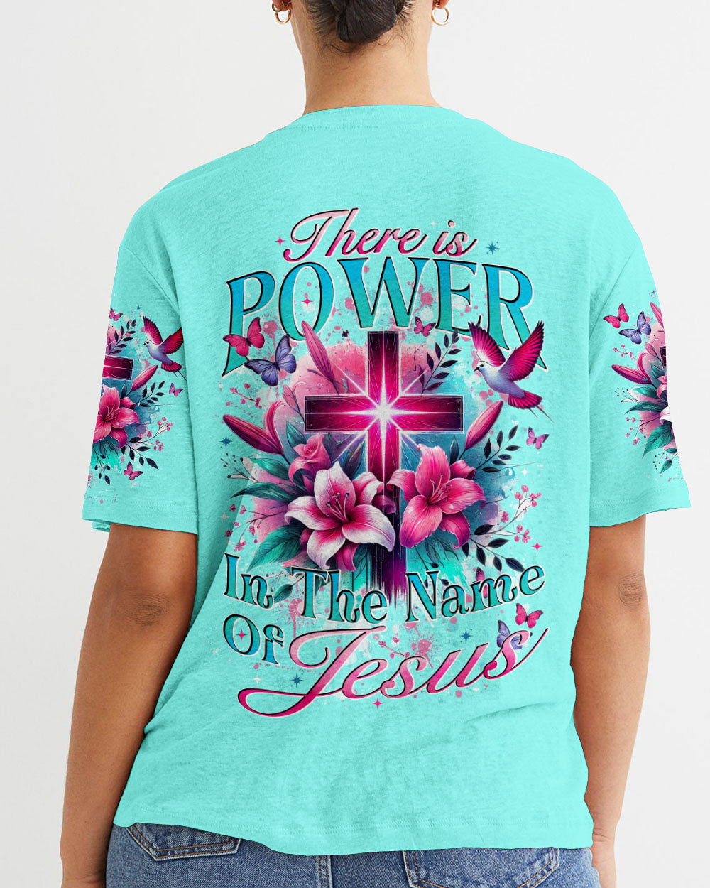 There Is Power In The Name Of Jesus Women's All Over Print Shirt - Tytd1207242