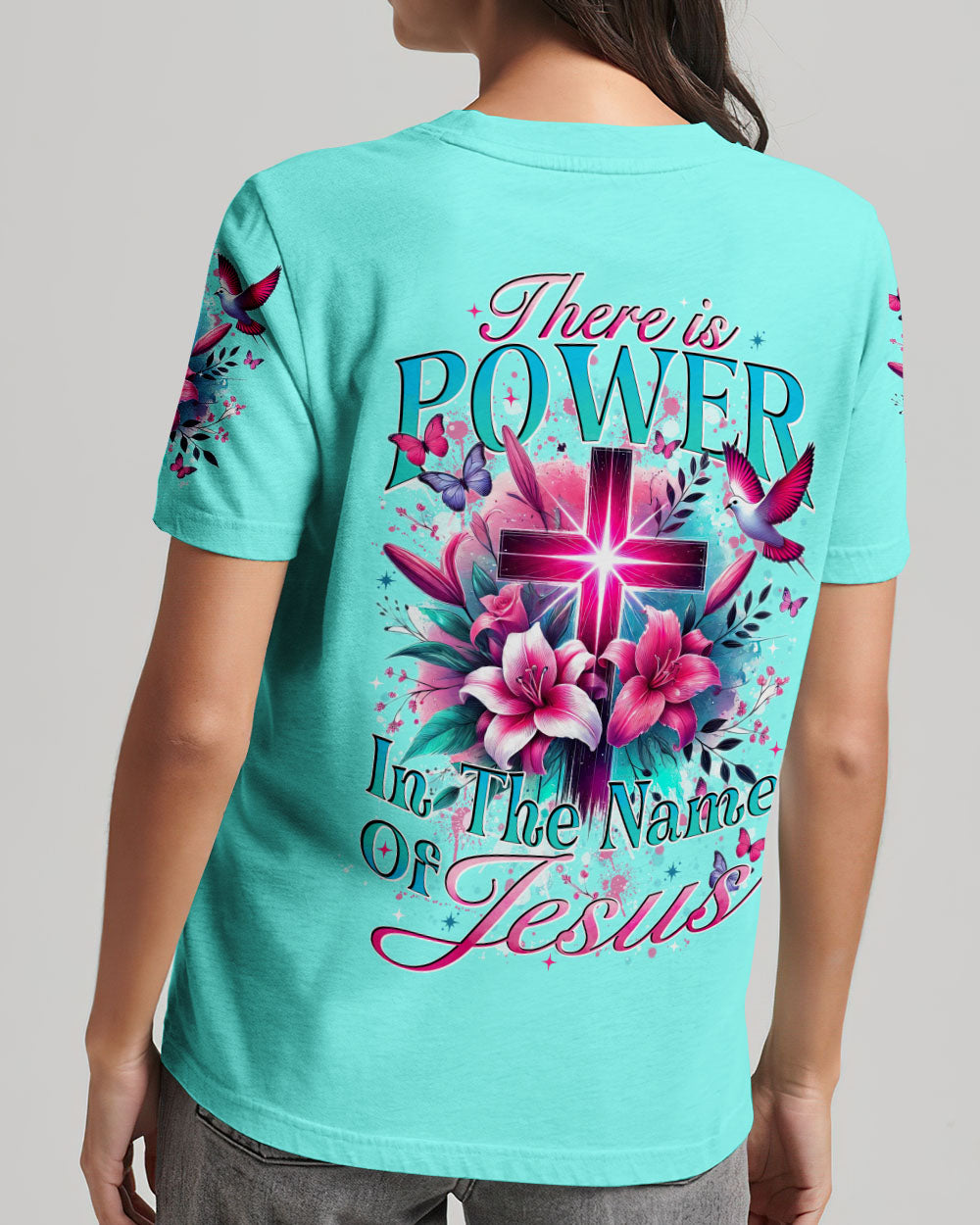 There Is Power In The Name Of Jesus Women's All Over Print Shirt - Tytd1207242