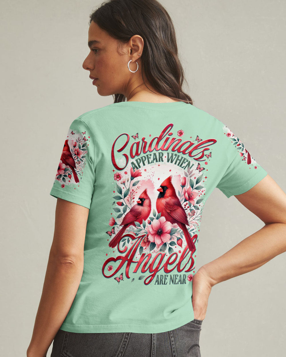 When Cardinals Appear Angels Are Near Women's All Over Print Shirt - Tytm1601254