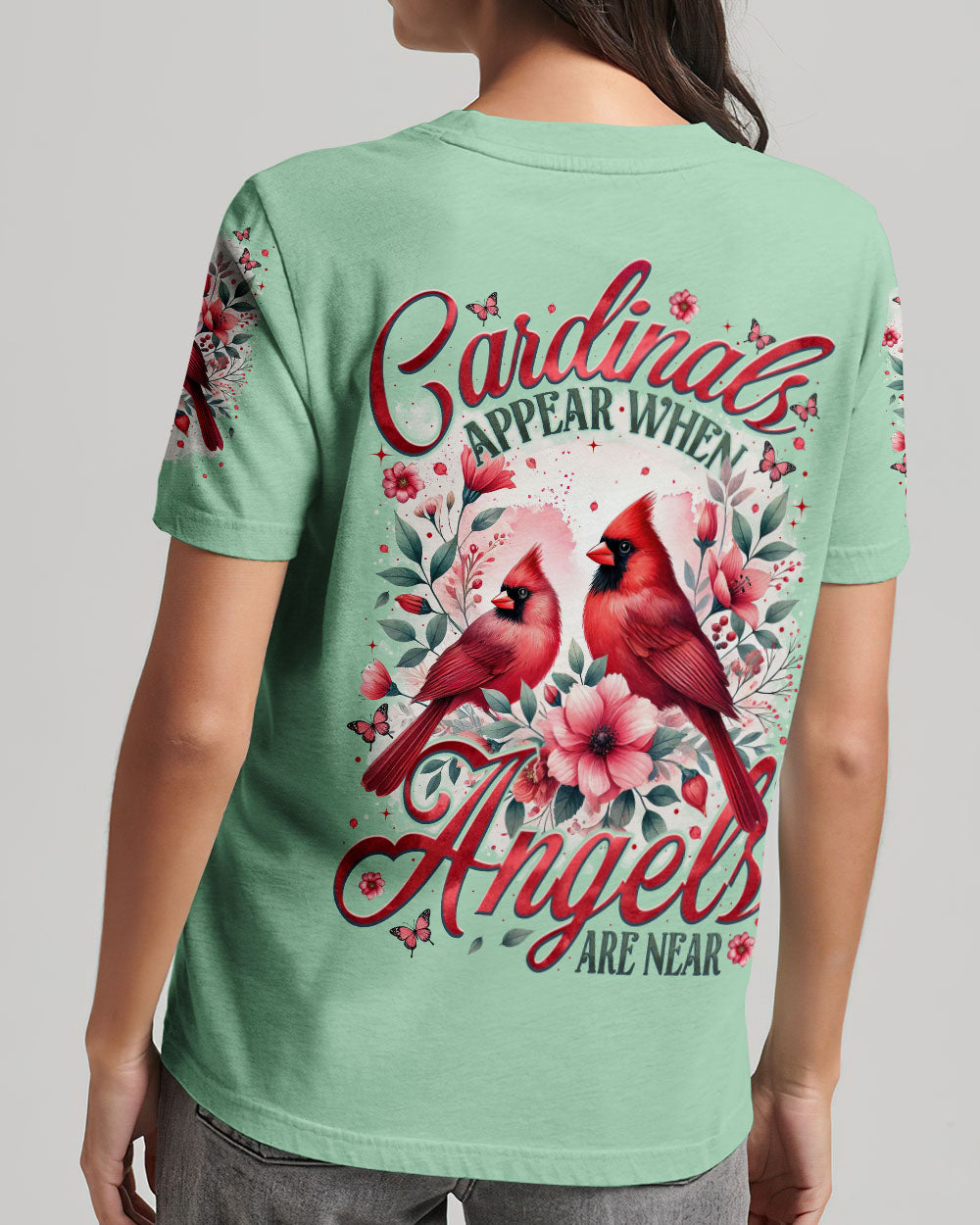 When Cardinals Appear Angels Are Near Women's All Over Print Shirt - Tytm1601254