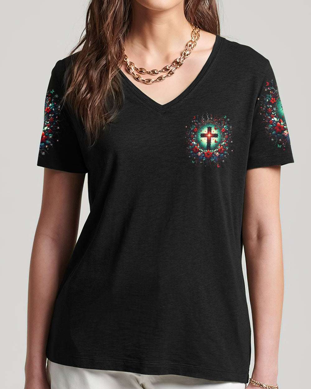 Tis The Reason For The Season Christmas Women's All Over Print Shirt - Yhhn0111243