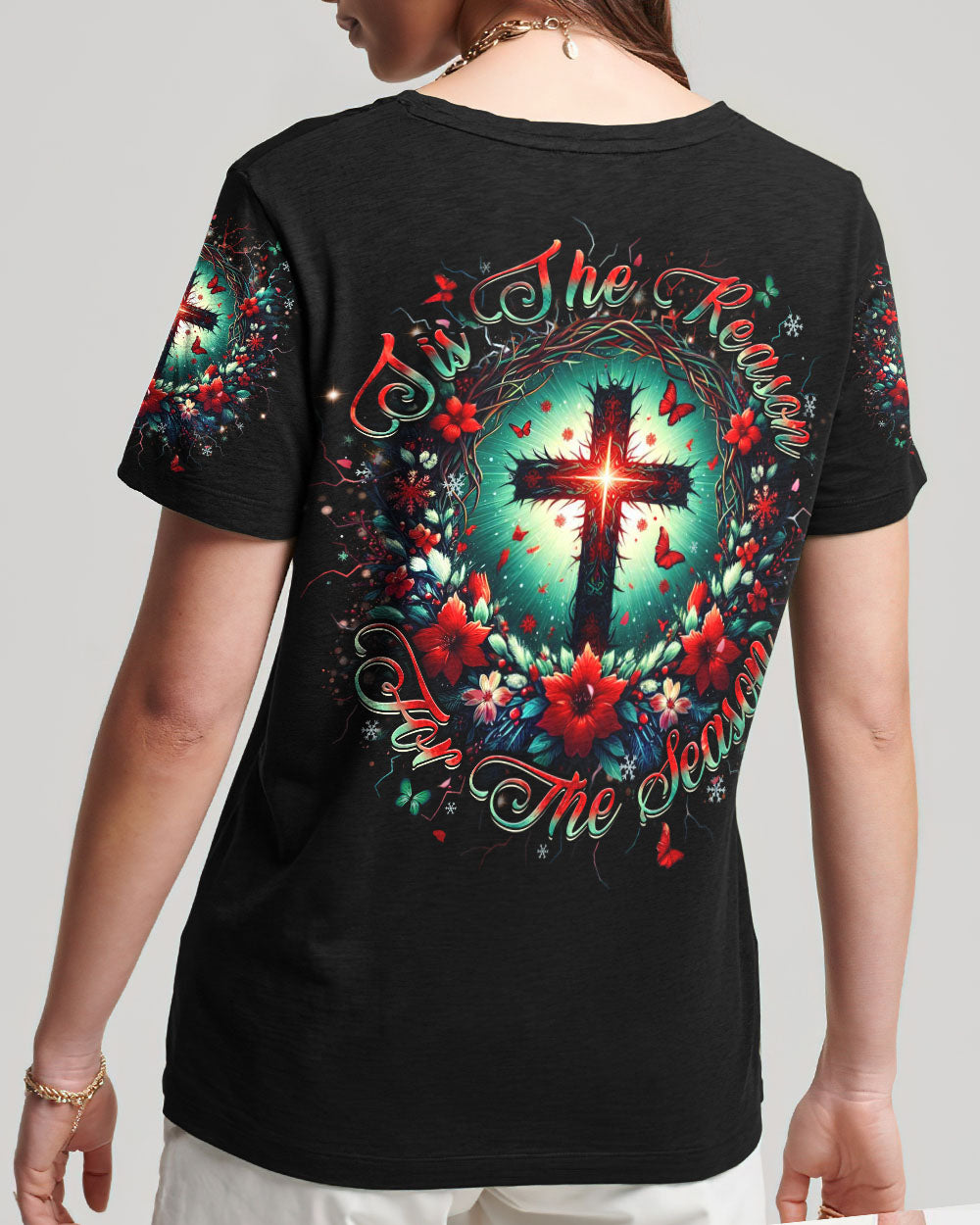 Tis The Reason For The Season Christmas Women's All Over Print Shirt - Yhhn0111243