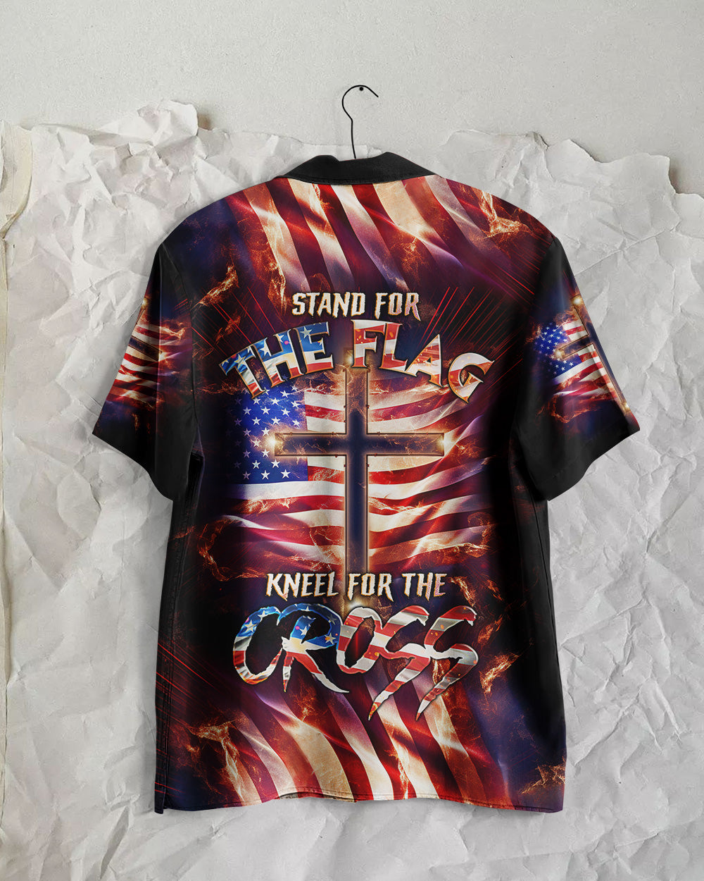 Stand For The Flag Kneel For The Cross Hawaiian Shirt - Tlno0308234