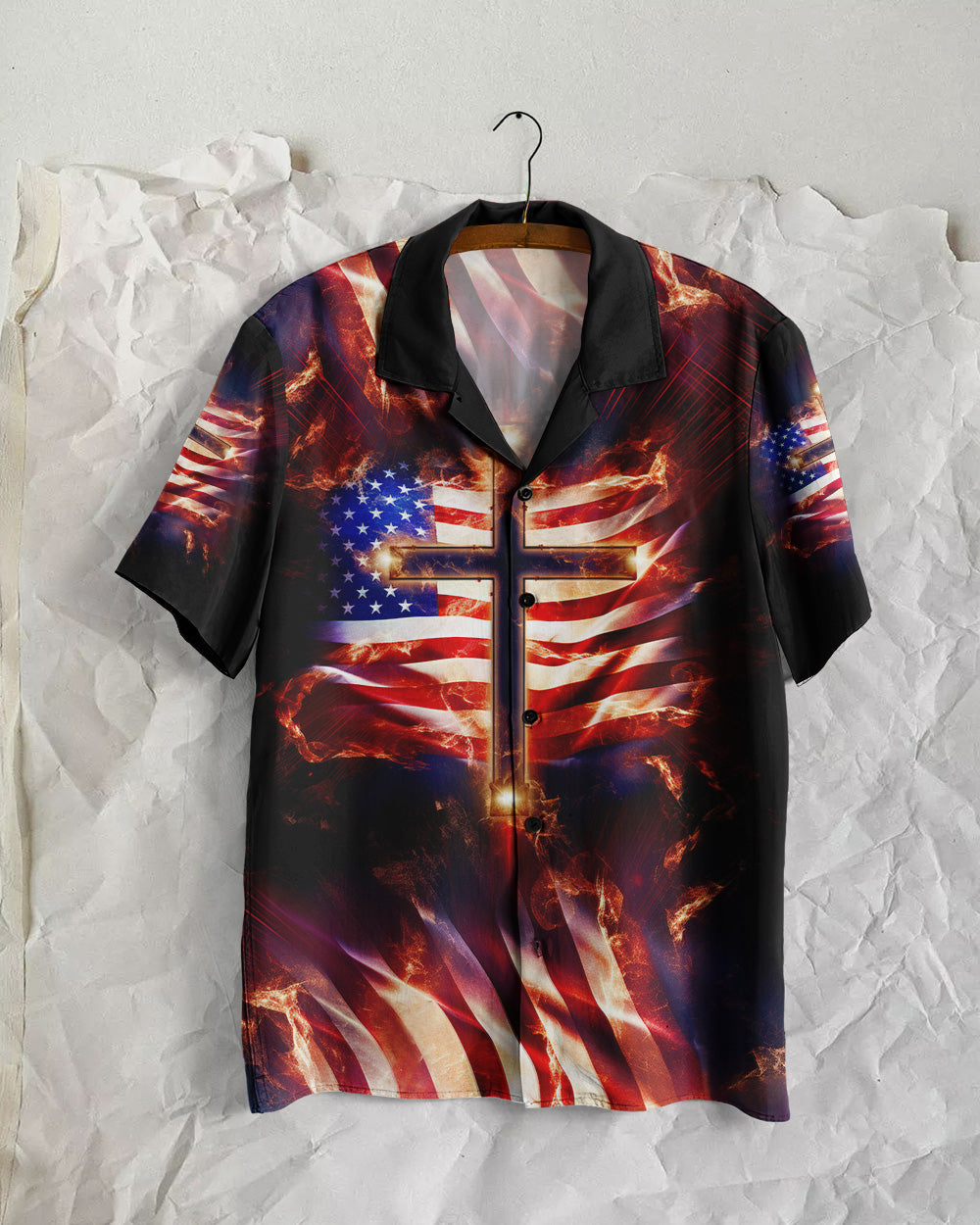 Stand For The Flag Kneel For The Cross Hawaiian Shirt - Tlno0308234