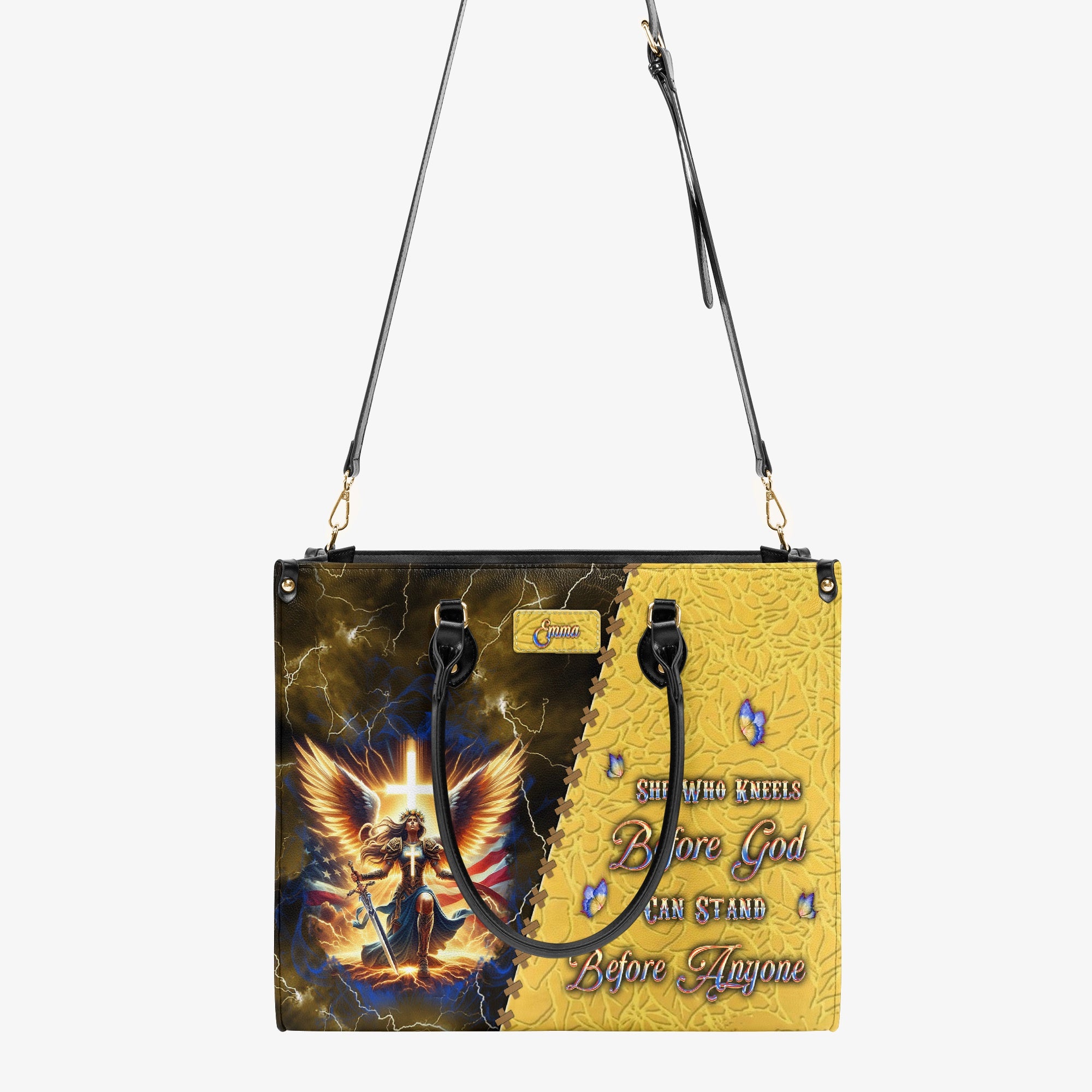 She Who Kneels Before God Leather Handbag - Yhkd2203244