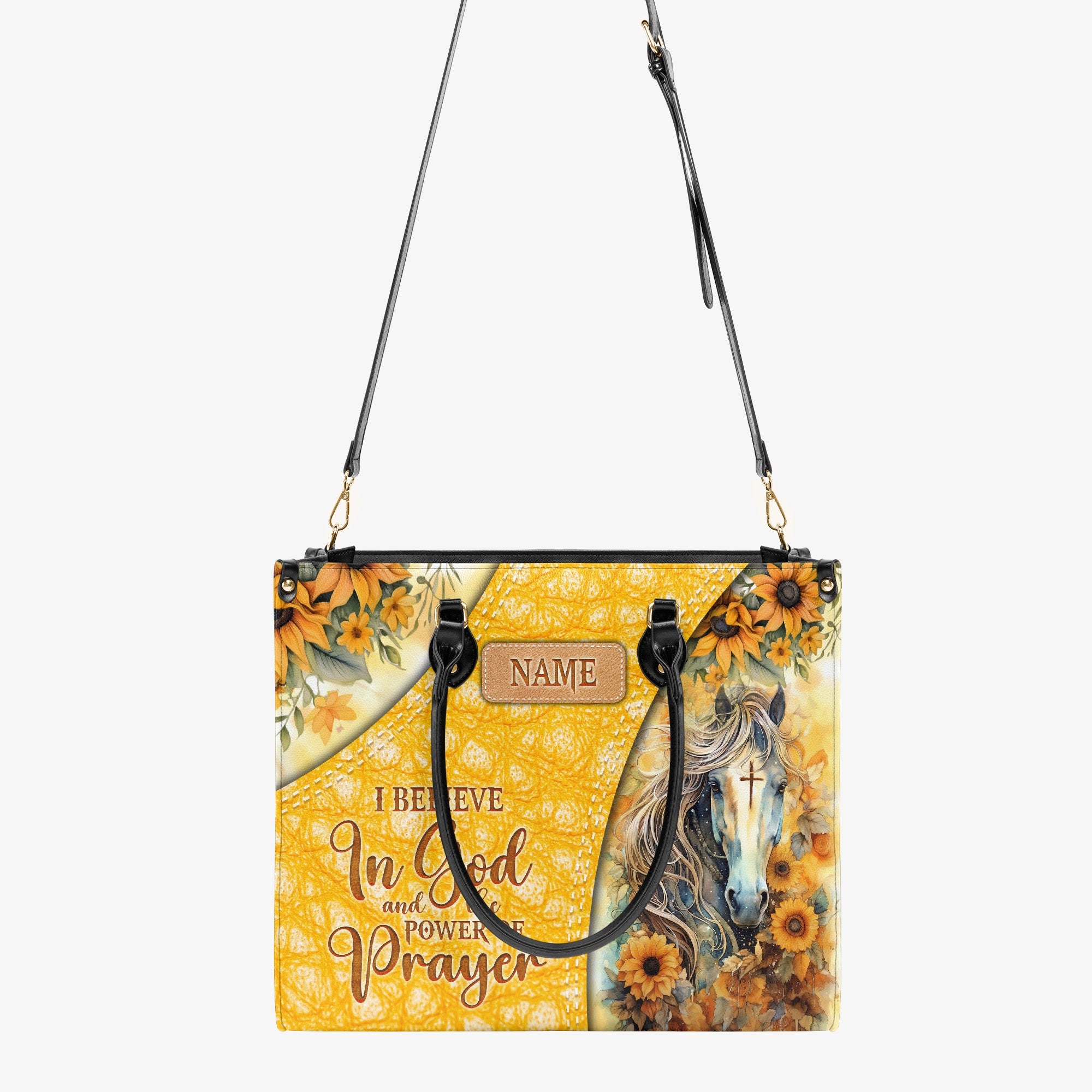 I Believe In God Horse Leather Handbag - Tlno0204244