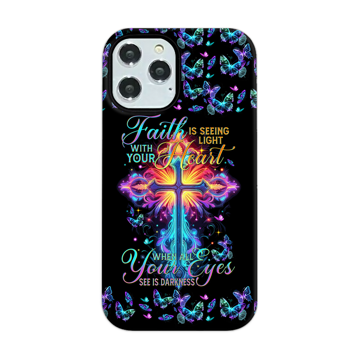 Faith Is Seeing Light With Your Heart Phone Case - Tytm3006234