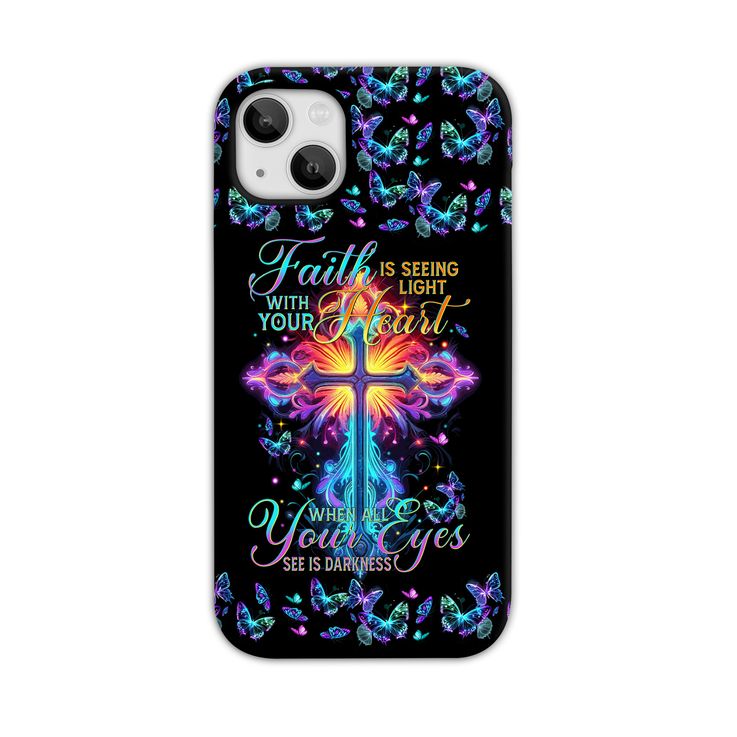 Faith Is Seeing Light With Your Heart Phone Case - Tytm3006234