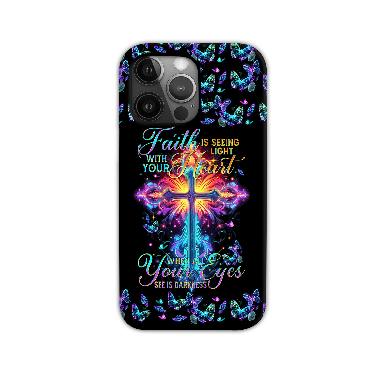 Faith Is Seeing Light With Your Heart Phone Case - Tytm3006234