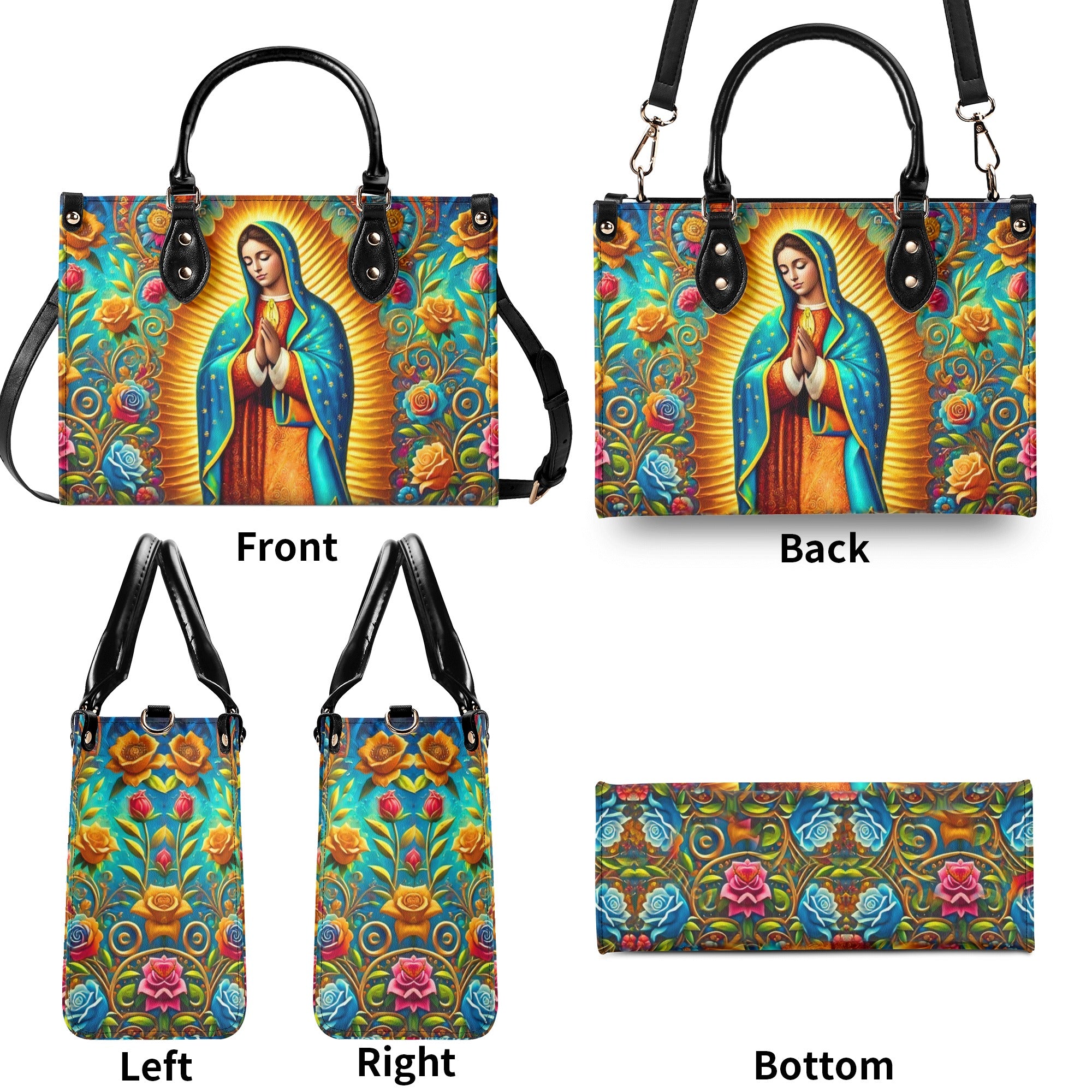 Mary Of Guadalupe Leather Handbag - Yhhn2602254