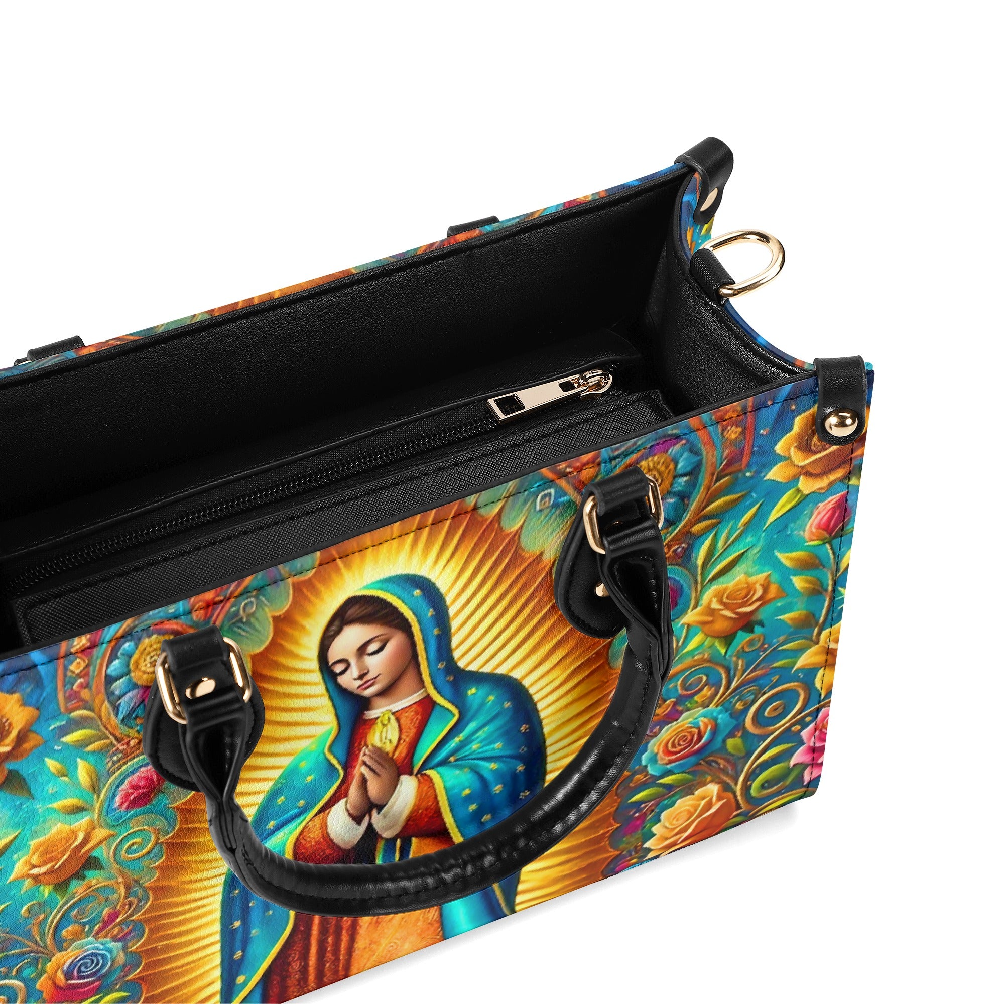 Mary Of Guadalupe Leather Handbag - Yhhn2602254