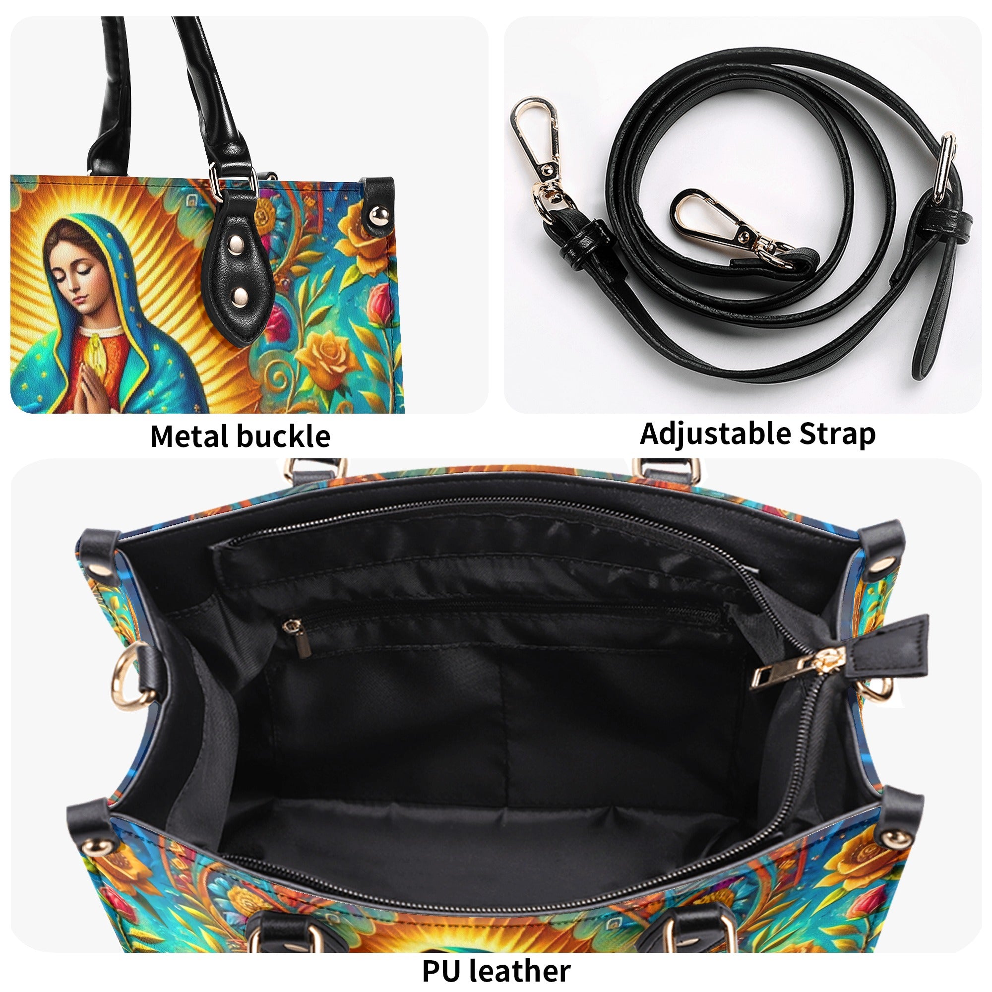 Mary Of Guadalupe Leather Handbag - Yhhn2602254