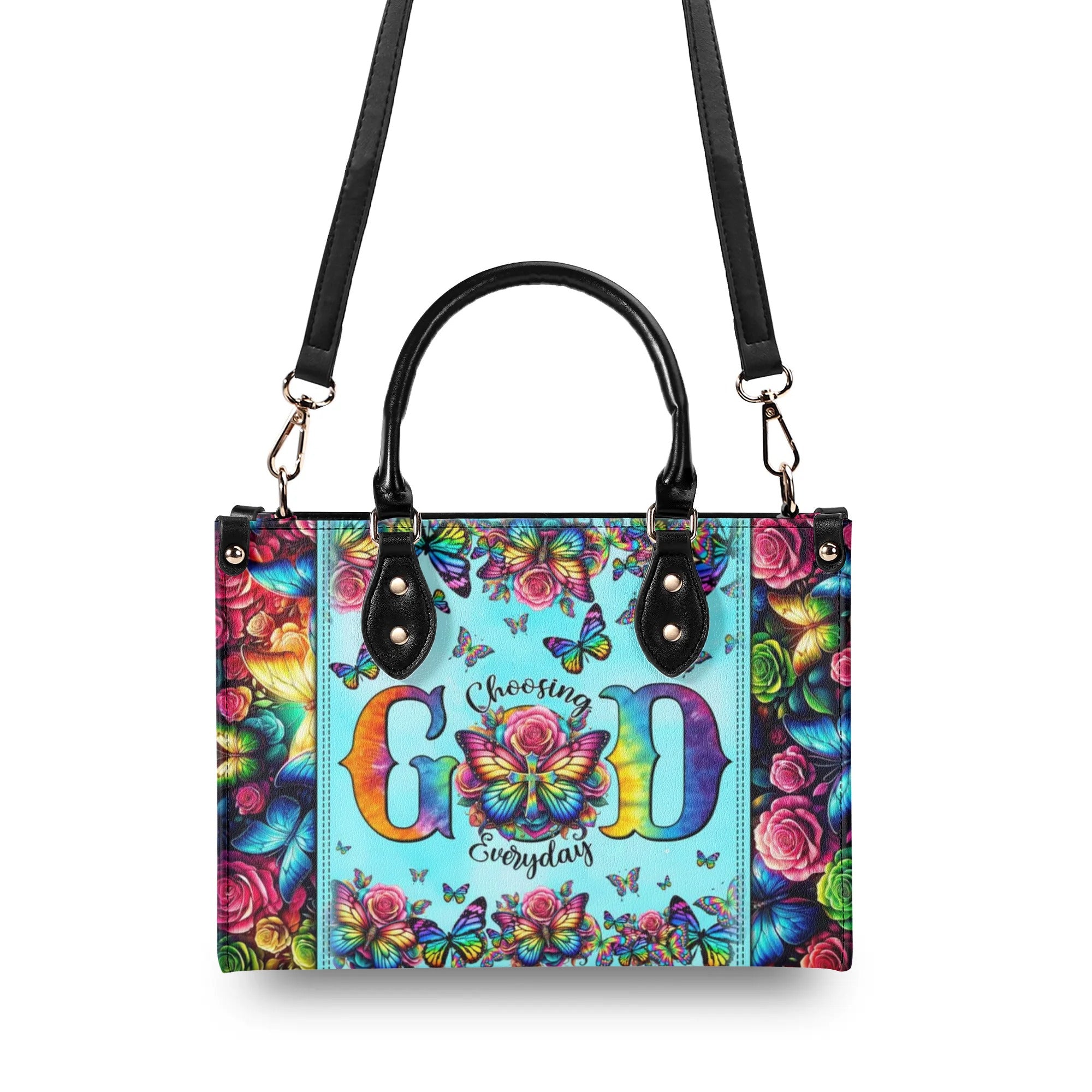 Choosing God Everyday Colorful Butterfly Leather Handbag - Tltw0506243