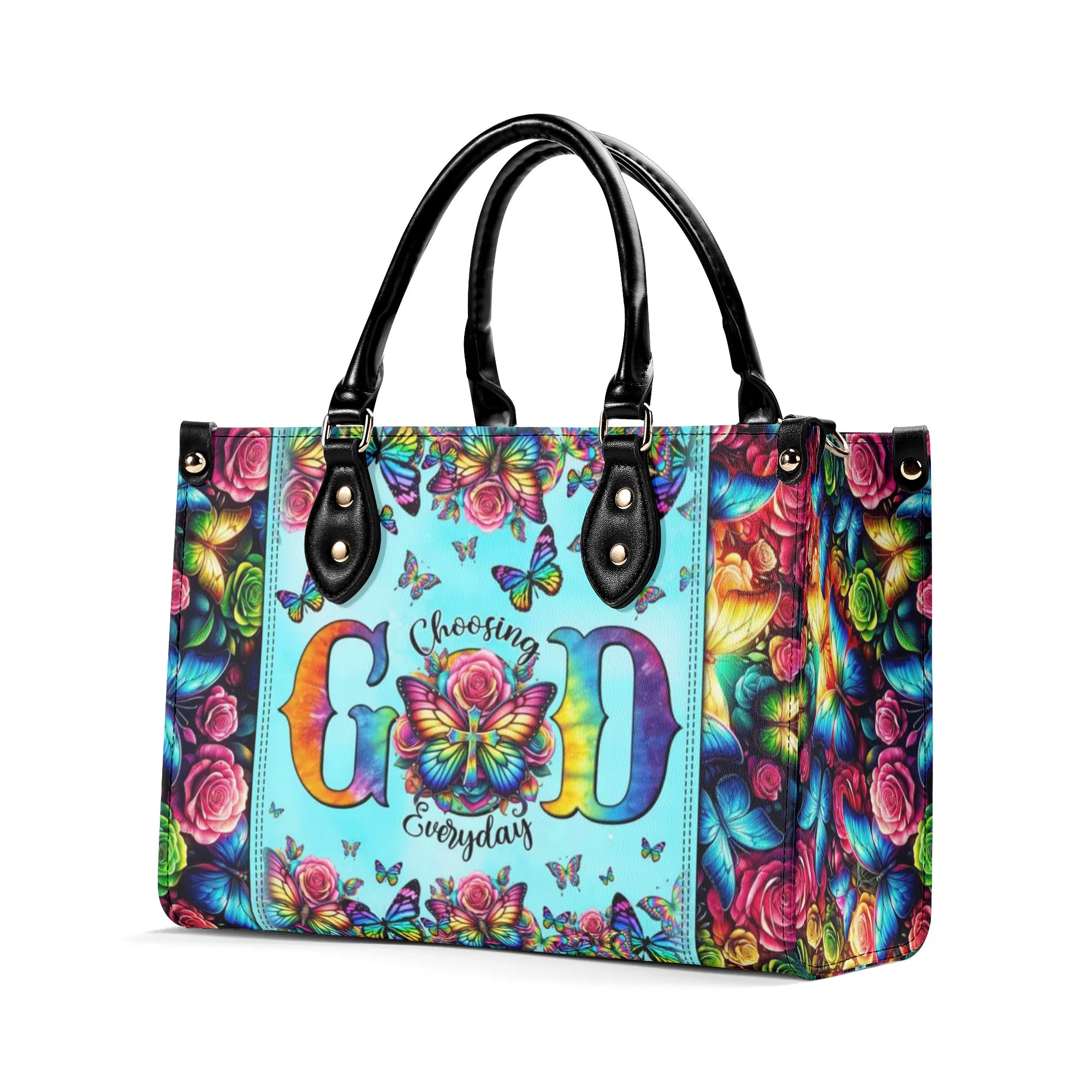 Choosing God Everyday Colorful Butterfly Leather Handbag - Tltw0506243