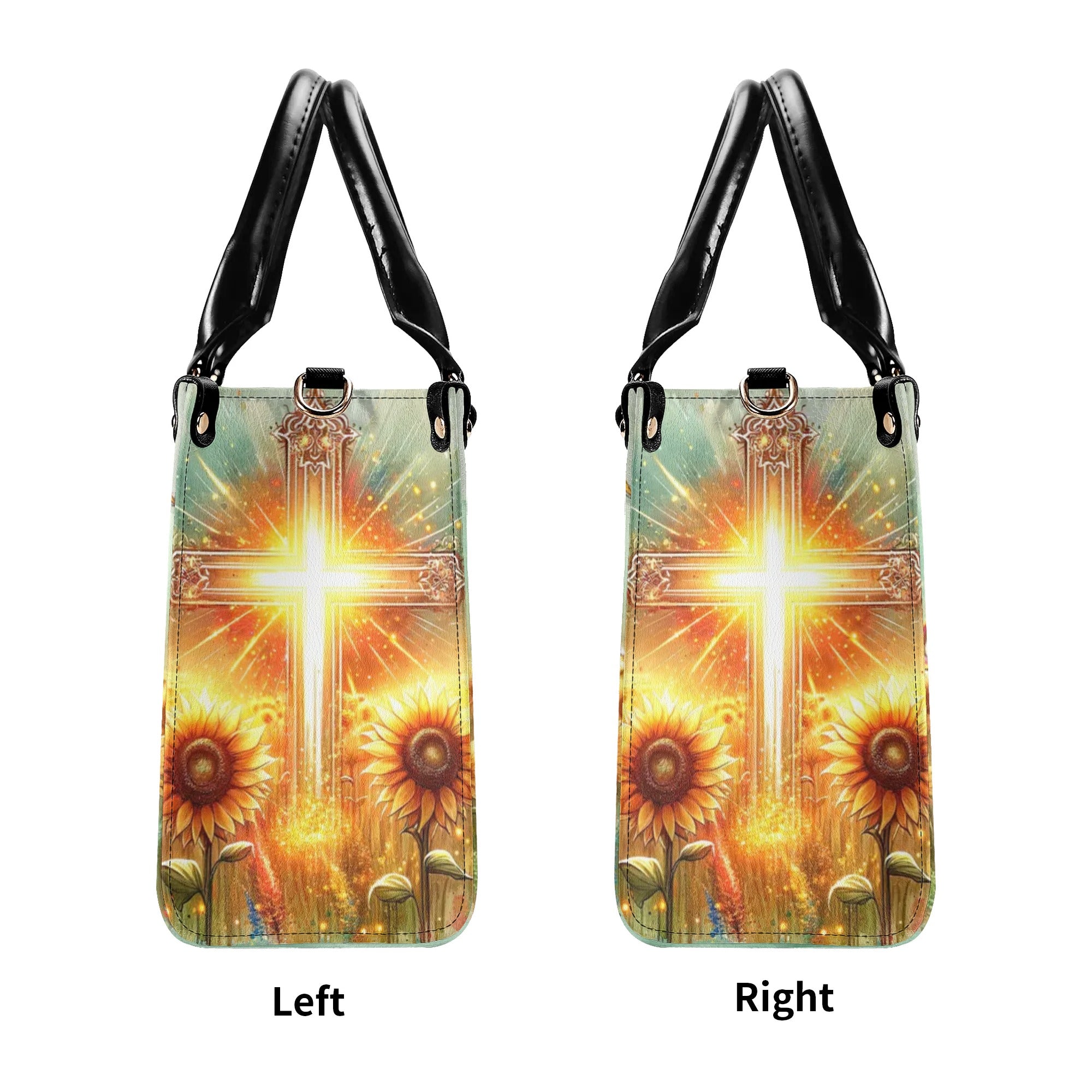 With God All Things Are Possible Sunflower Leather Handbag - Tltr1106242