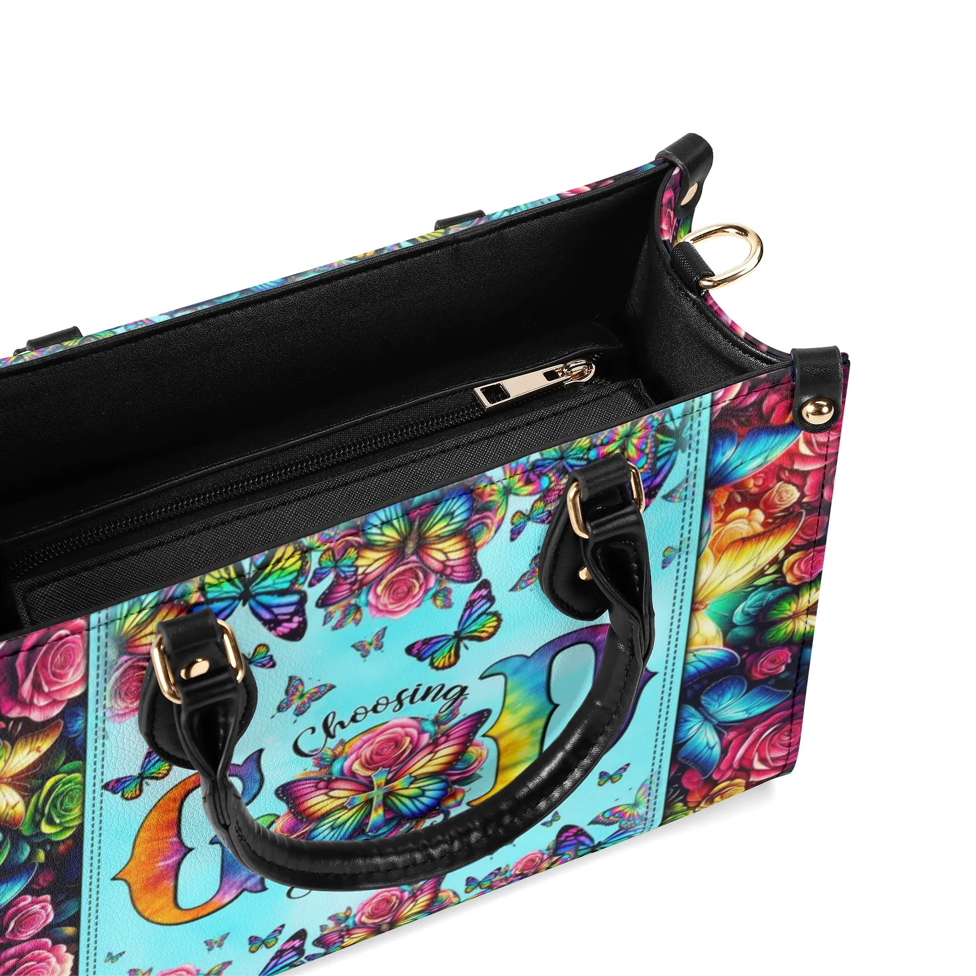 Choosing God Everyday Colorful Butterfly Leather Handbag - Tltw0506243