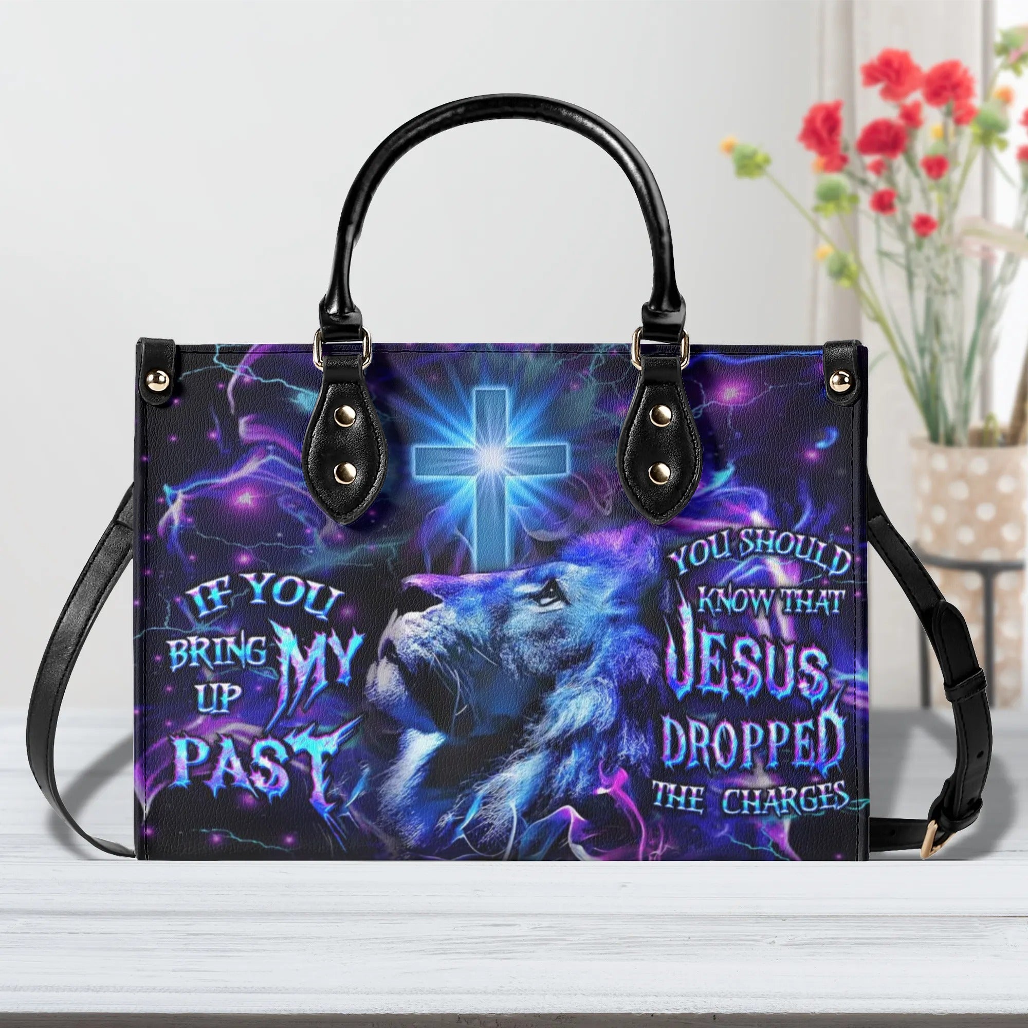 Jesus Dropped The Charges Leather Handbag - Yhdu0509244