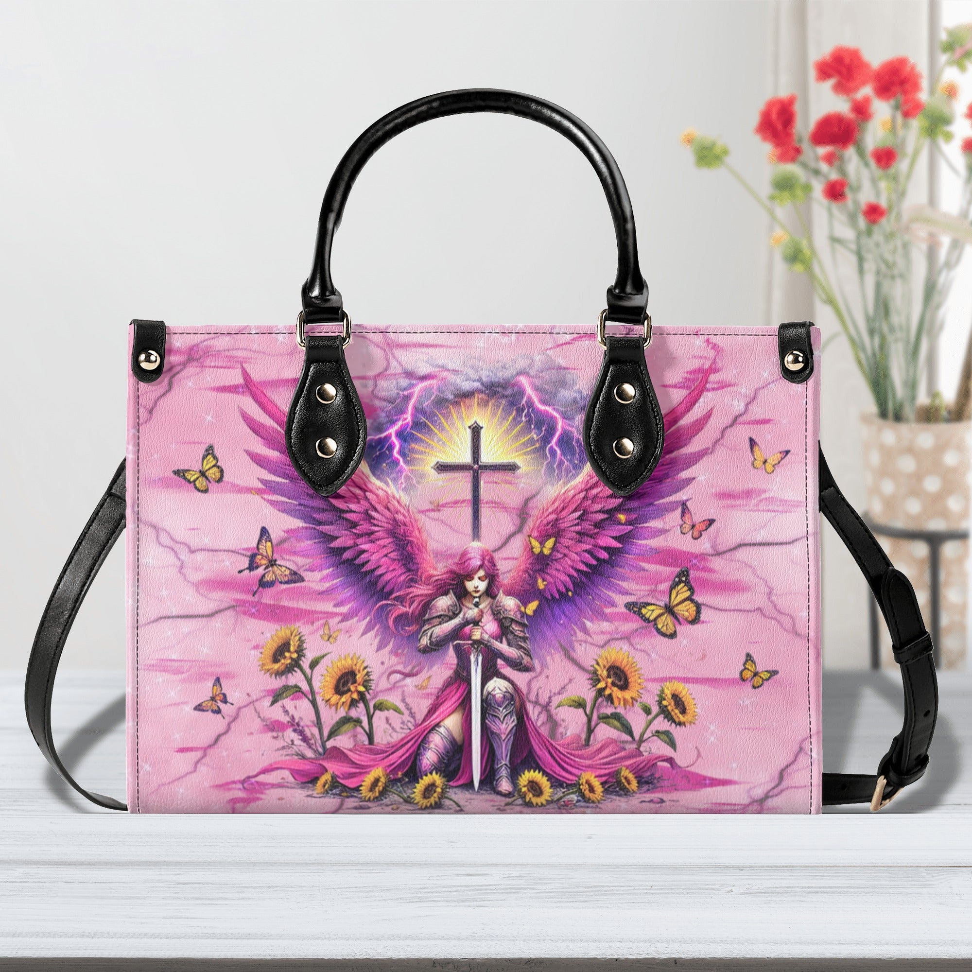 God's Warrior Sunflower Leather Handbag - Yhhg2612245