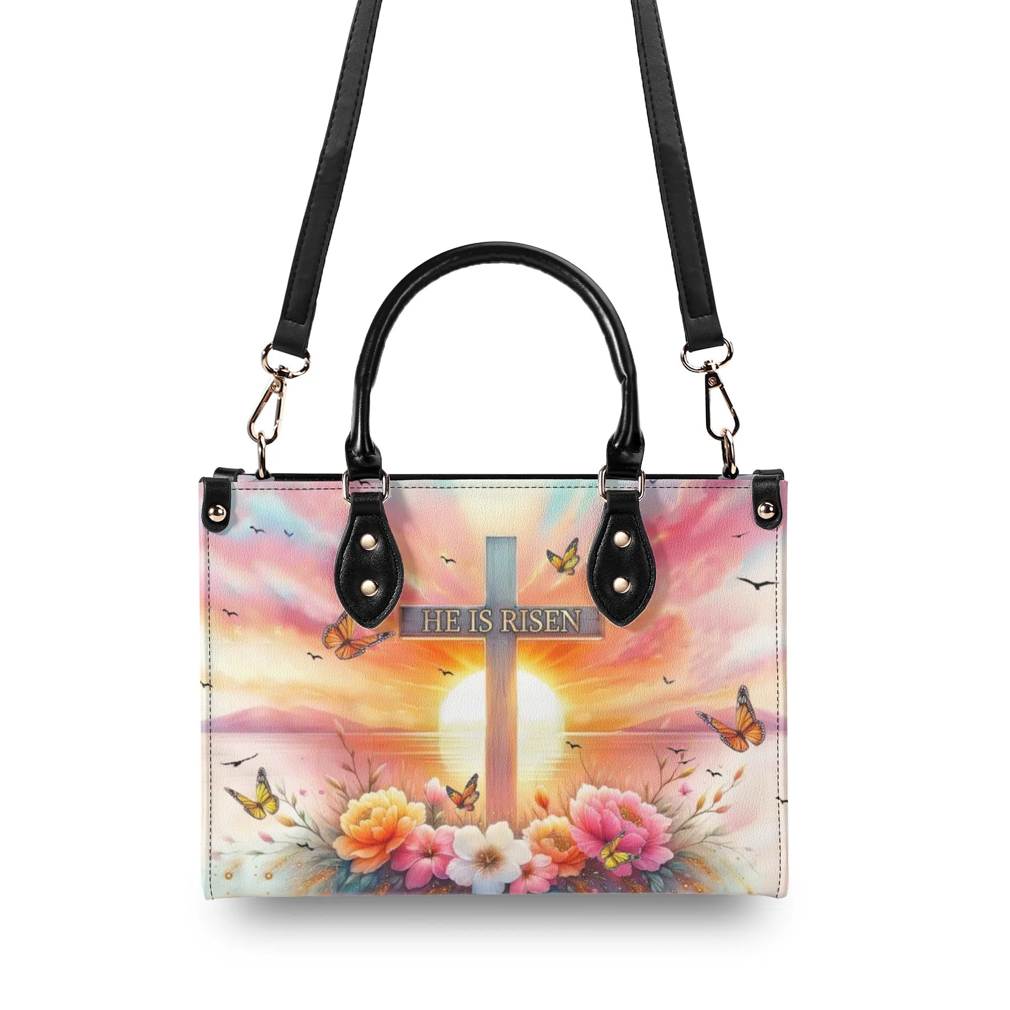 He Is Risen Leather Handbag - Yhhn0706244