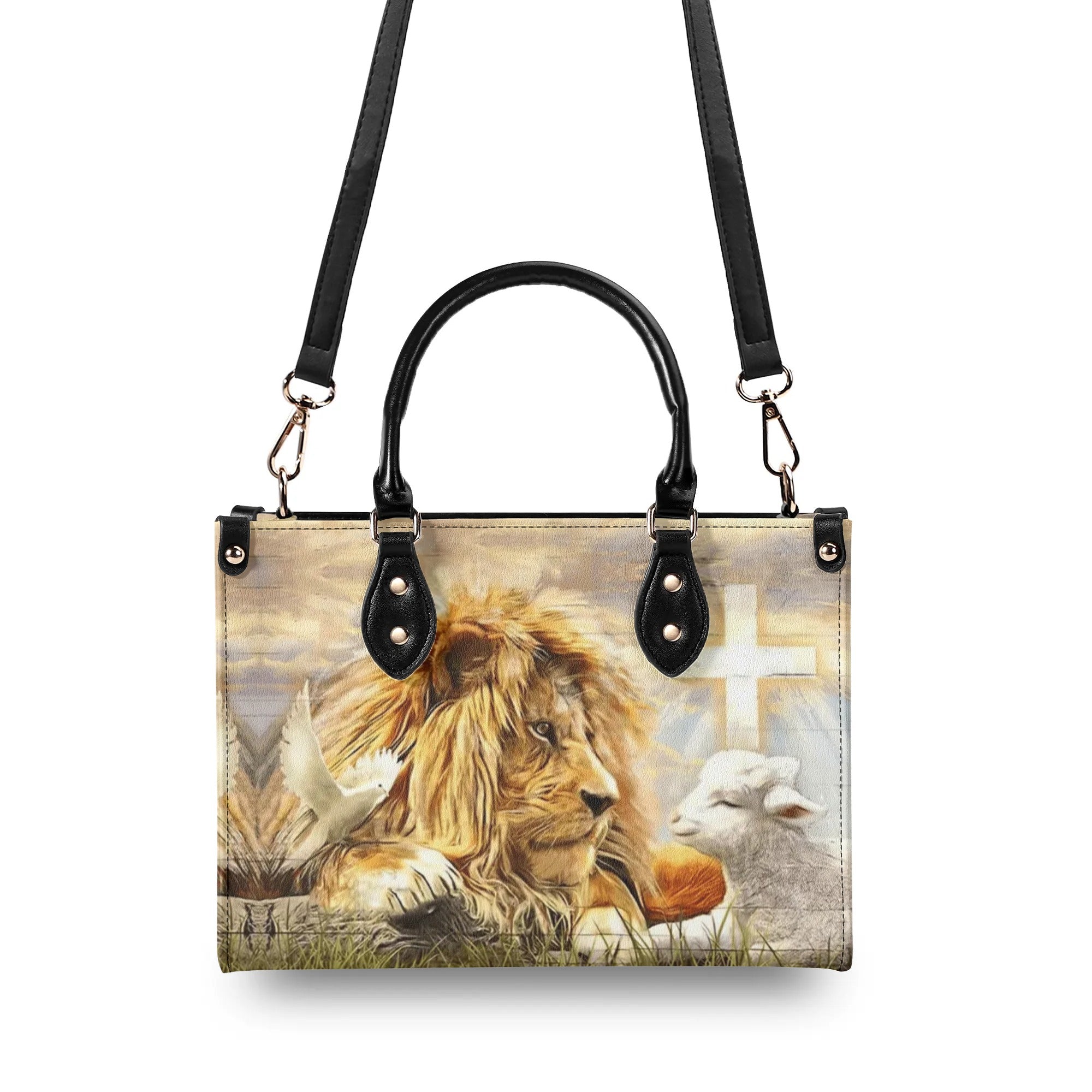 Lion Cross Lamb Leather Handbag - Yhdu3008244