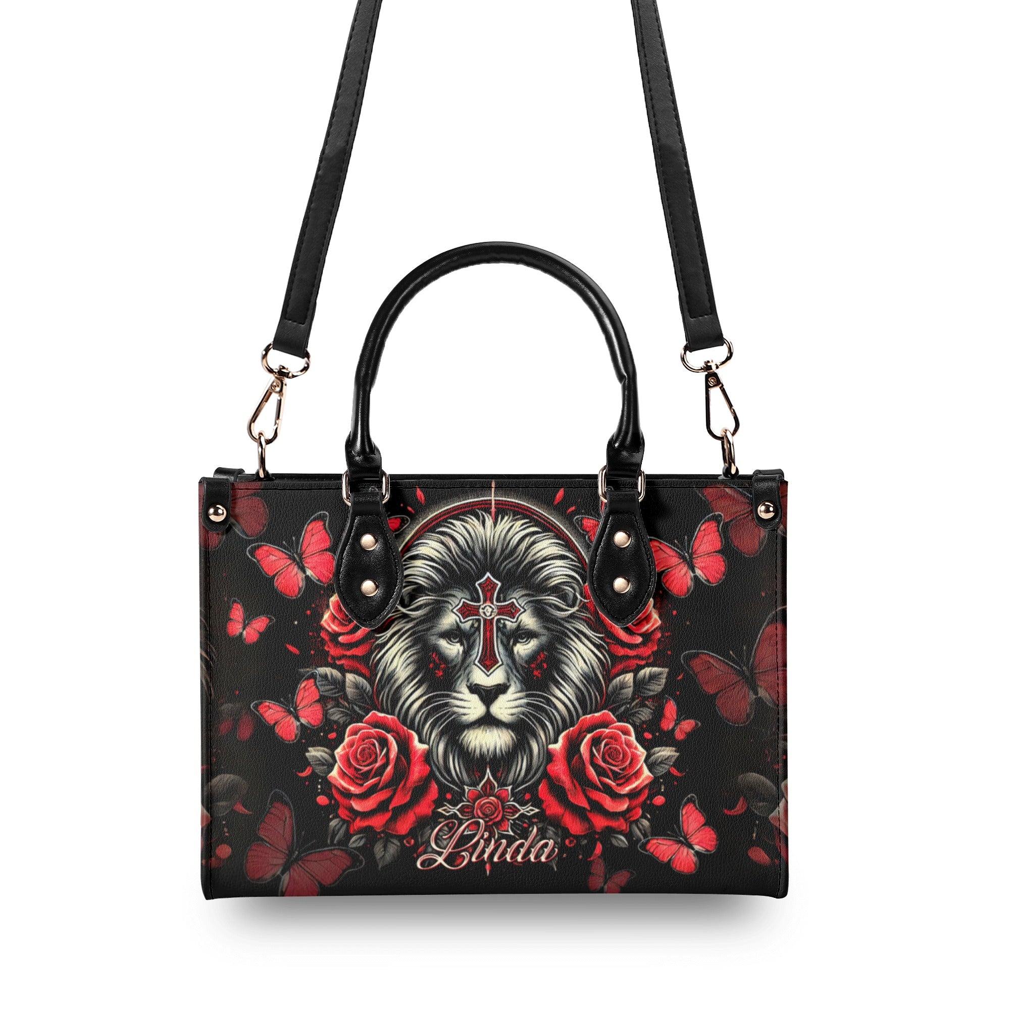 Lion Rose Leather Handbag  - Tltr0511244