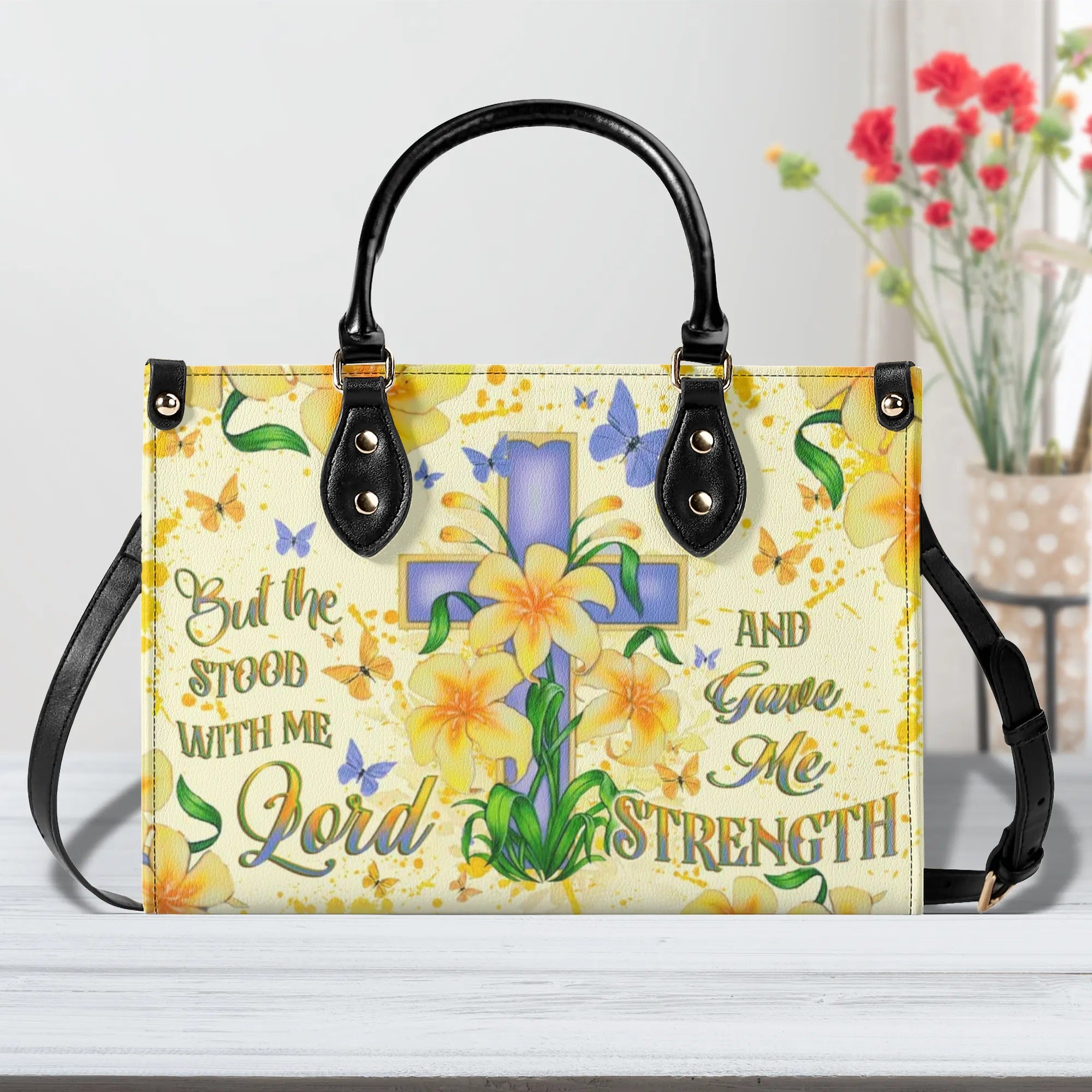 Lord Stood With Me Leather Handbag - Yhlt1209244