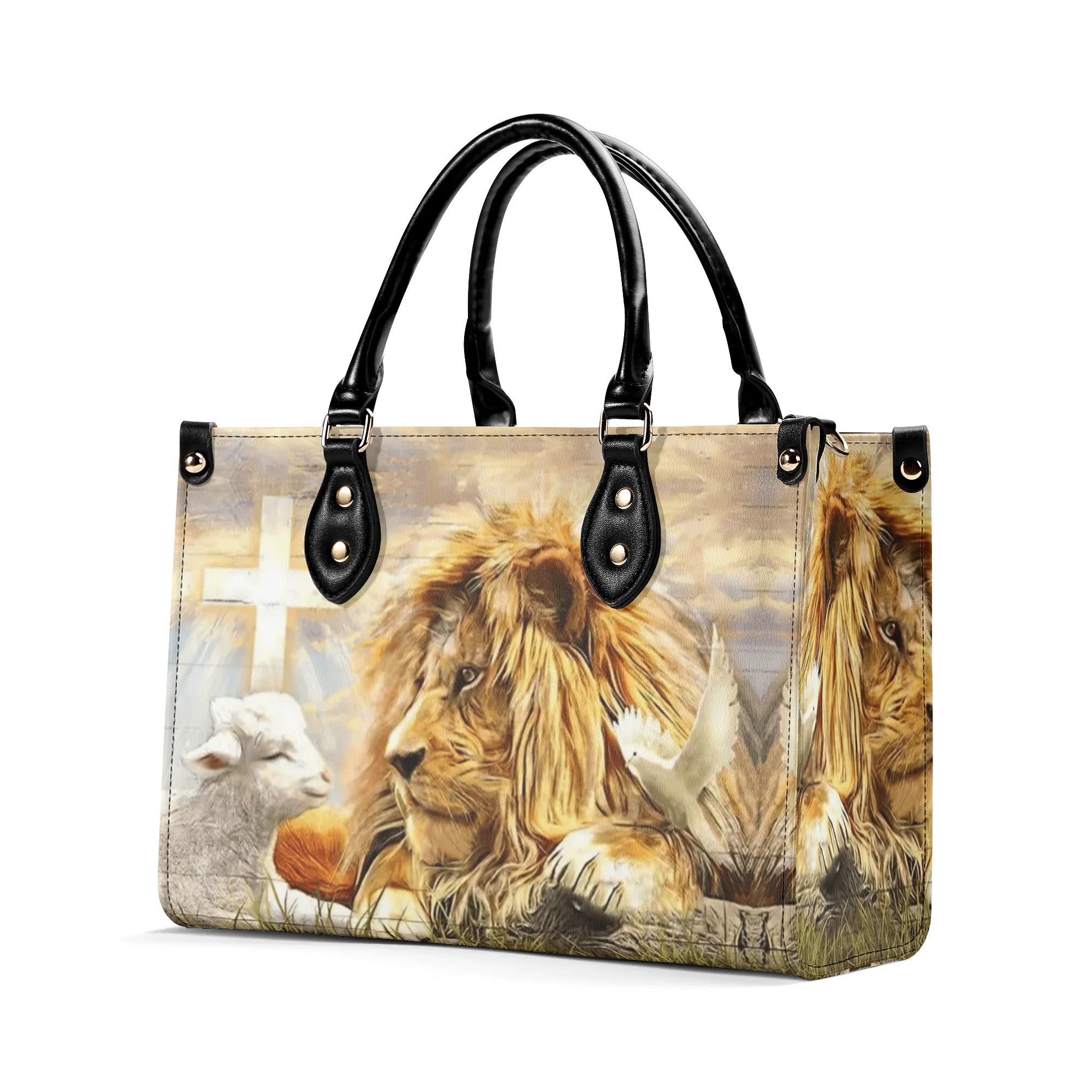 Lion Cross Lamb Leather Handbag - Yhdu3008244