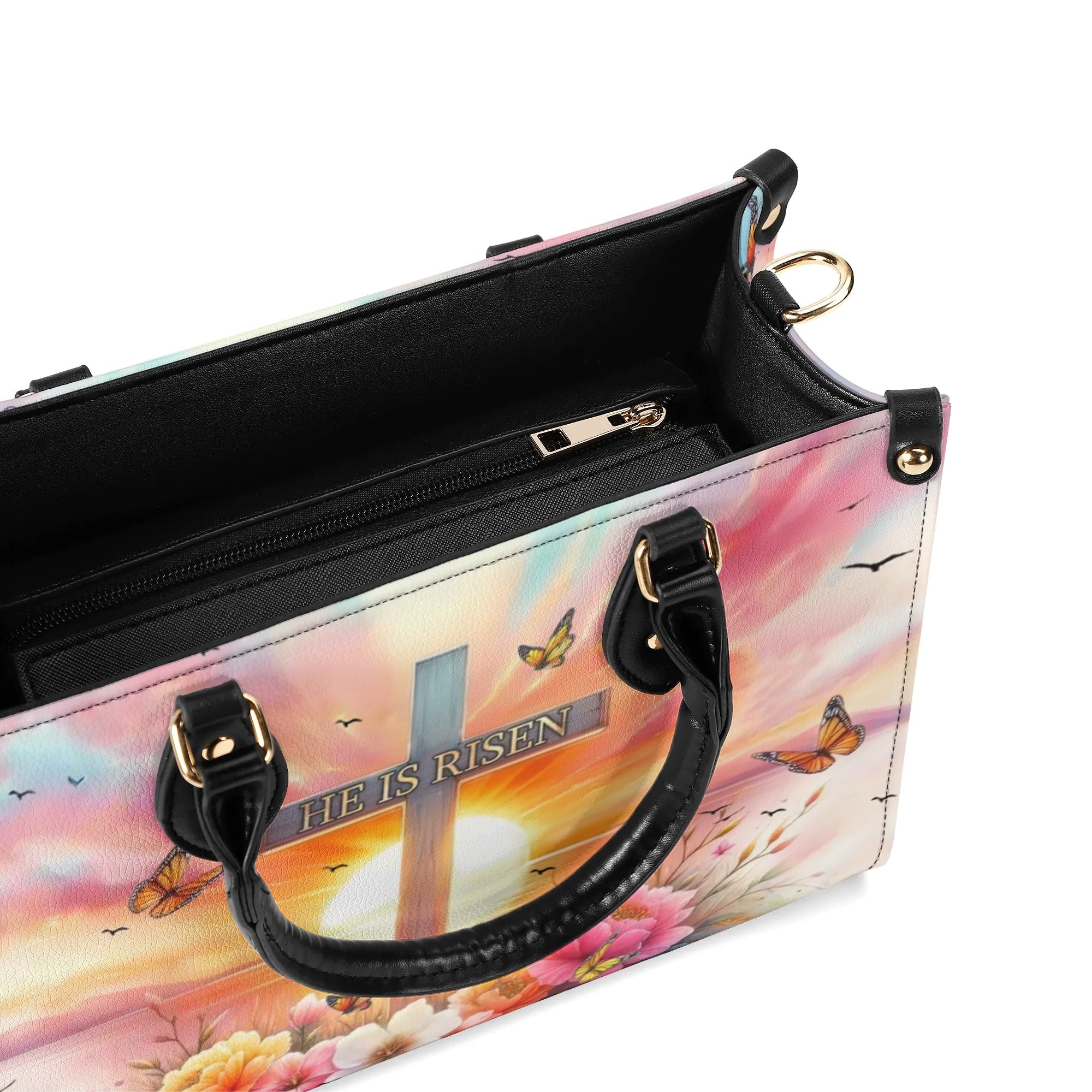 He Is Risen Leather Handbag - Yhhn0706244