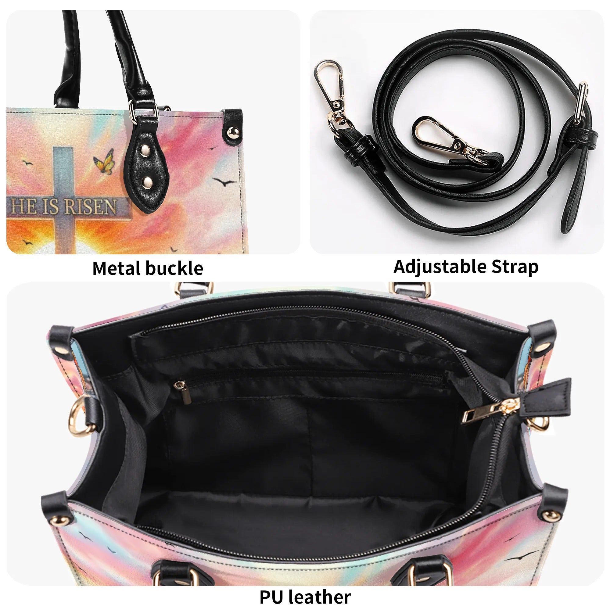 He Is Risen Leather Handbag - Yhhn0706244