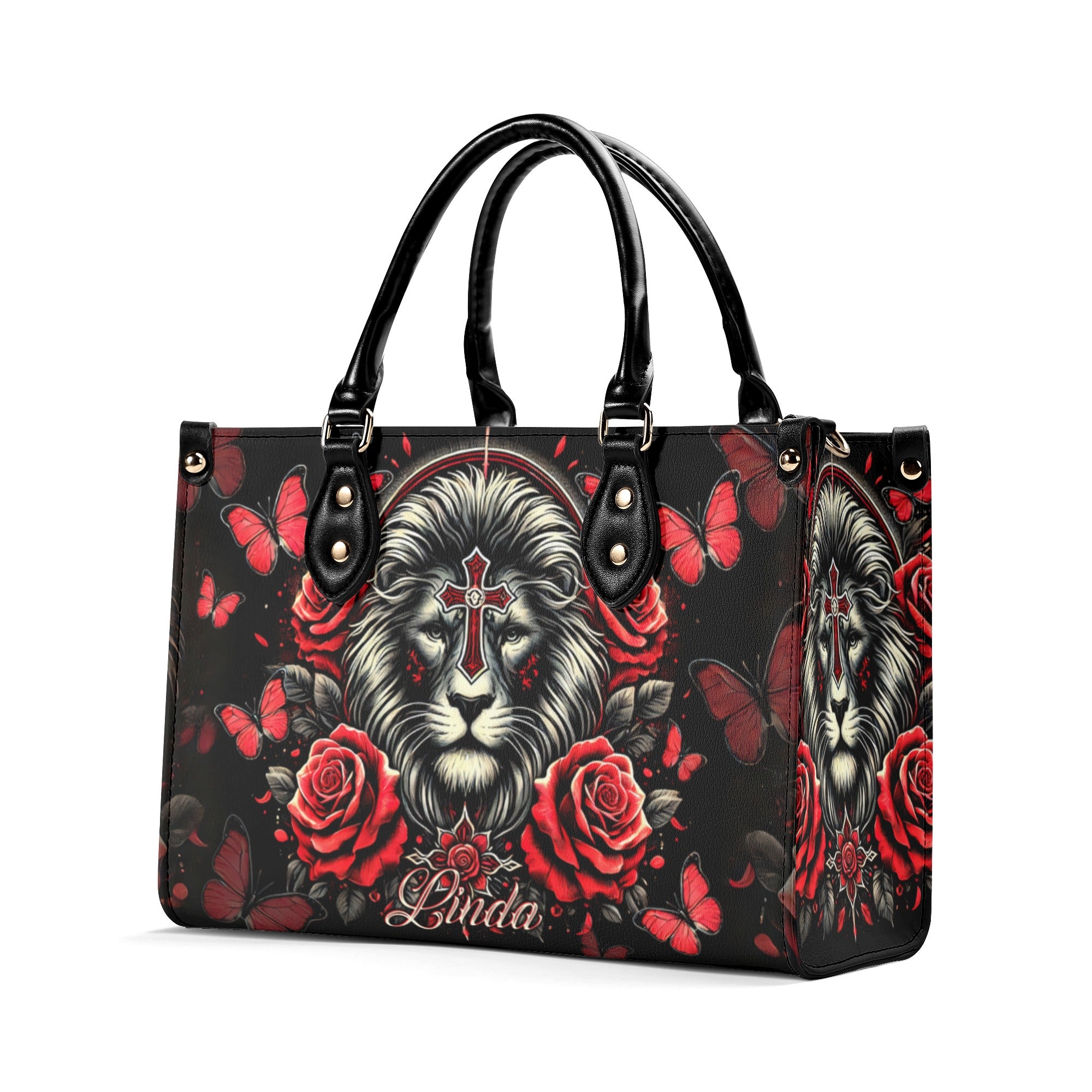 Lion Rose Leather Handbag  - Tltr0511244