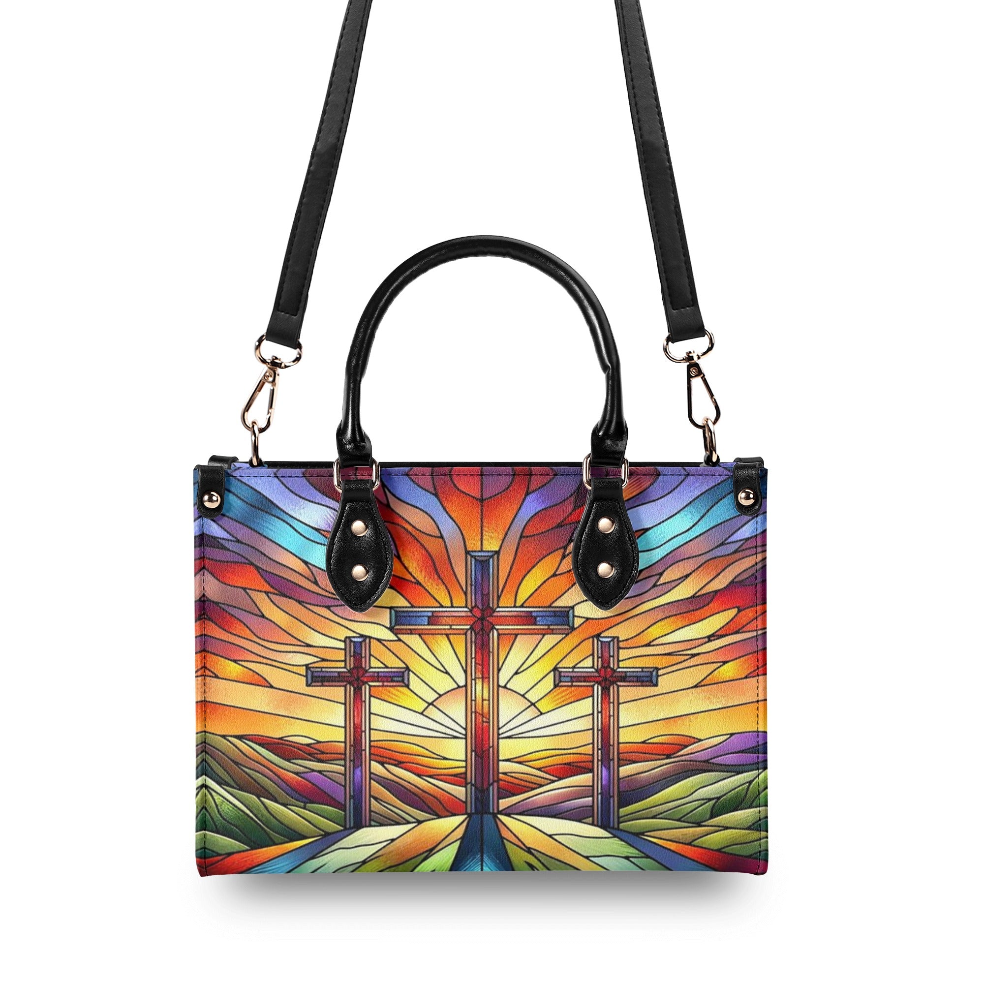 Christian Cross Stained Glass Leather Handbag - Yhlt2011244