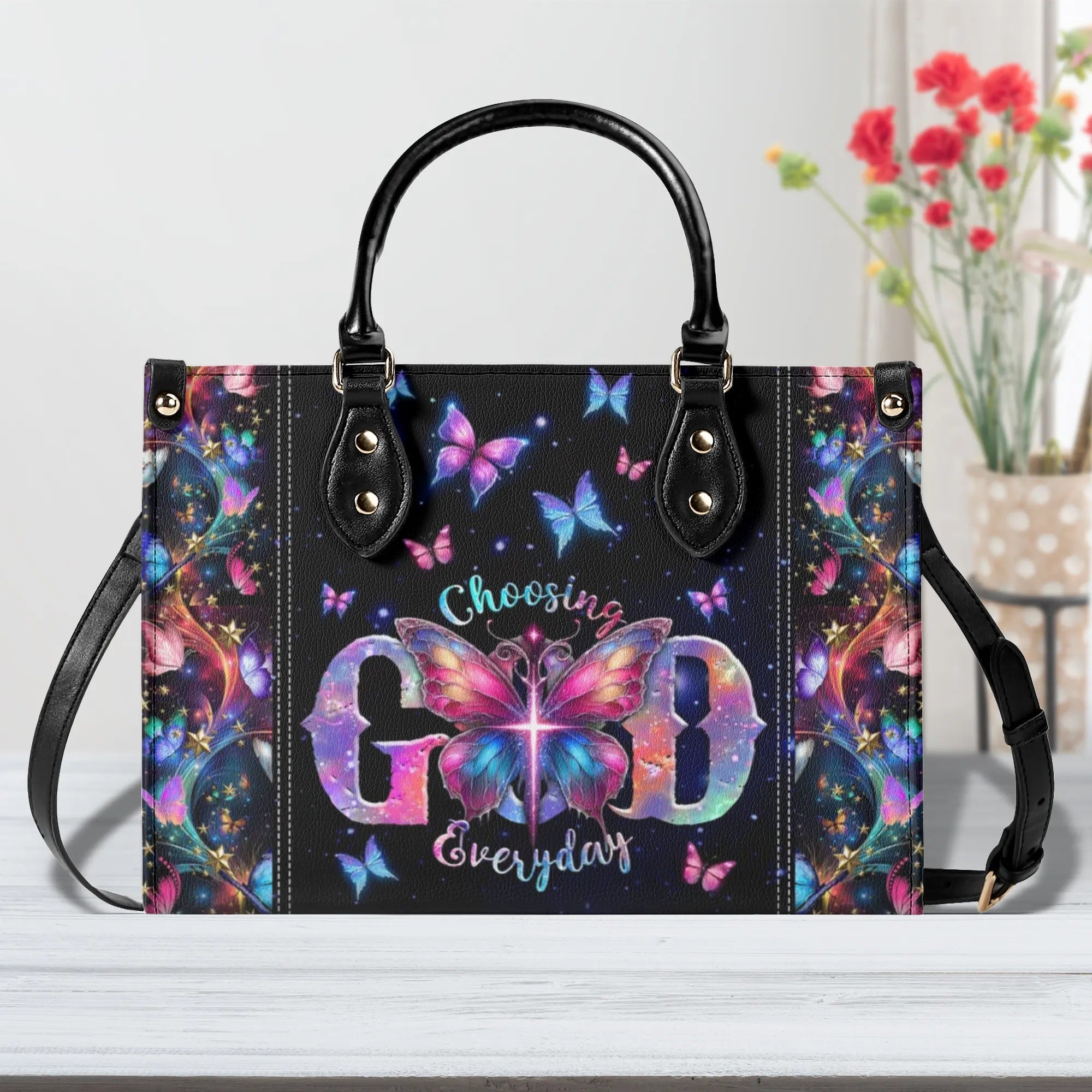 Choosing God Everyday Butterfly Leather Handbag - Tlnz0606244