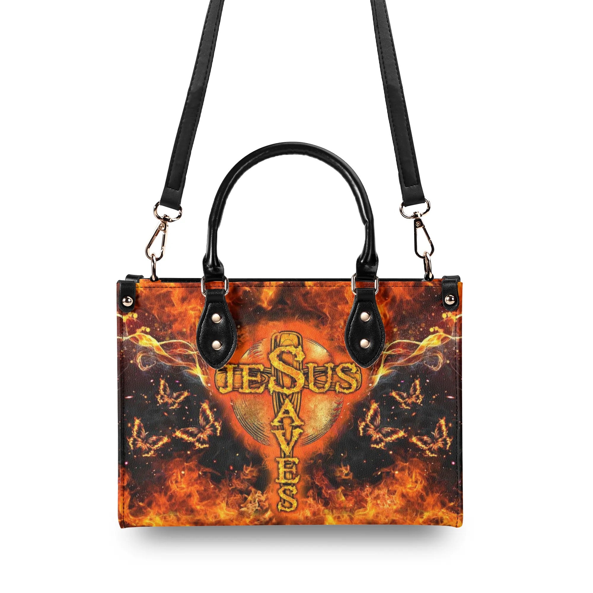 Jesus Saves Leather Handbag - Yhdu1806241