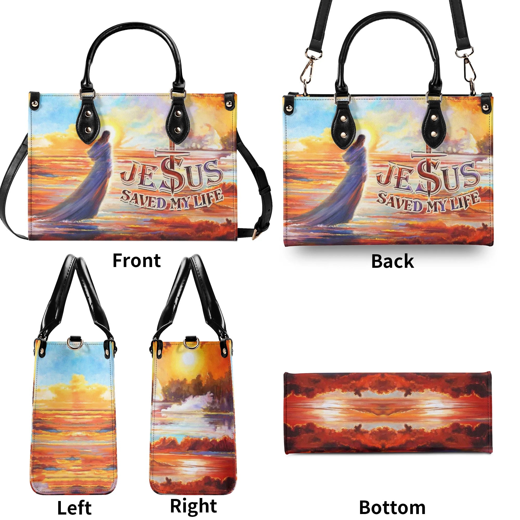 Jesus Saved My Life Leather Handbag - Yhhn2509245