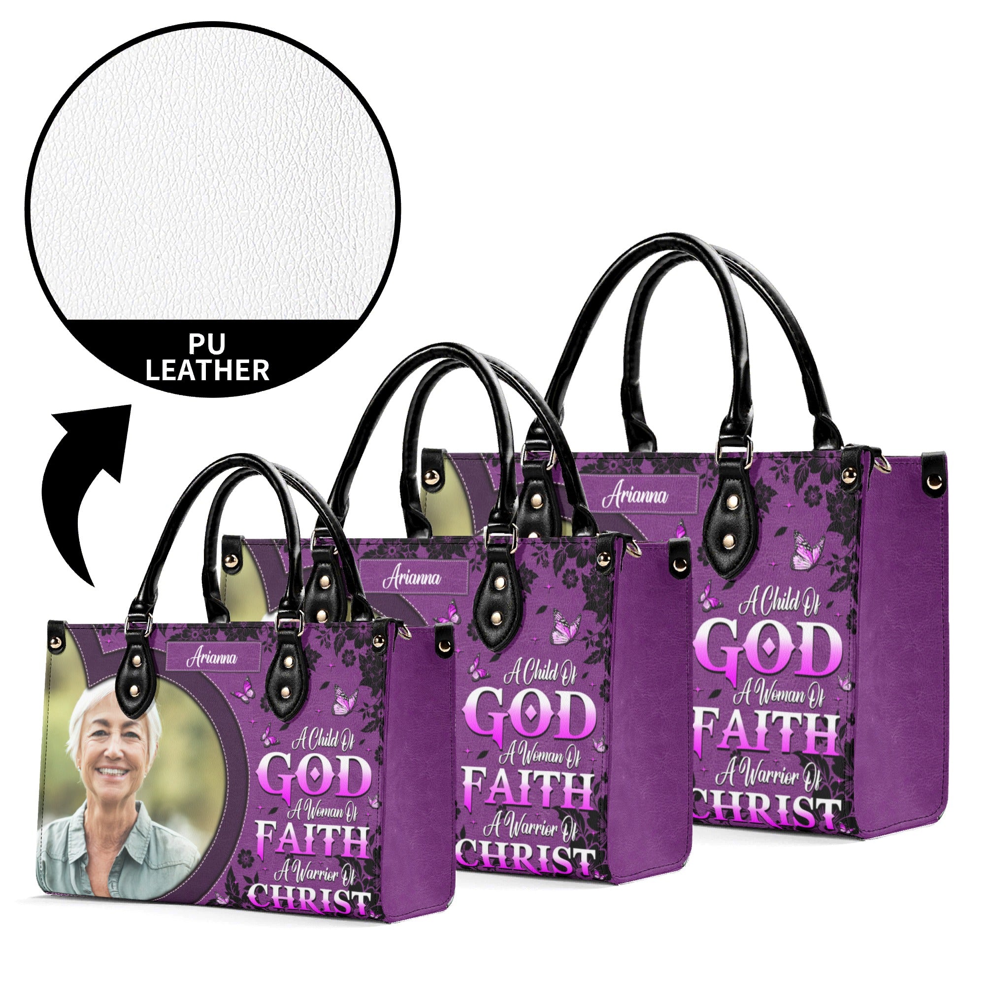 Personalized A Child Of God Leather Handbag - Tytm2612243